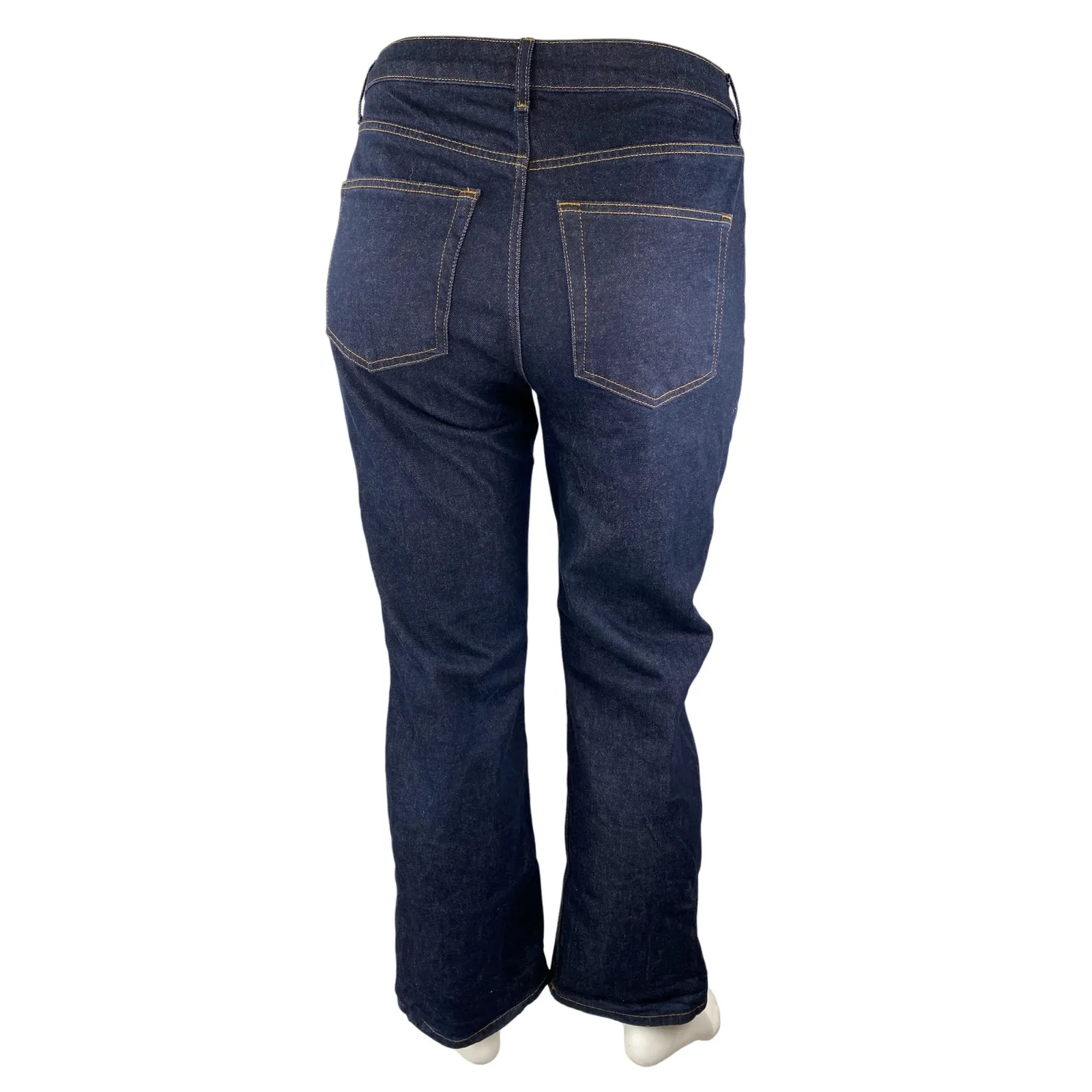 ASOS Women's Blue Dark Wash High Waisted Straight Leg Denim Jeans Size 12 - Image 2