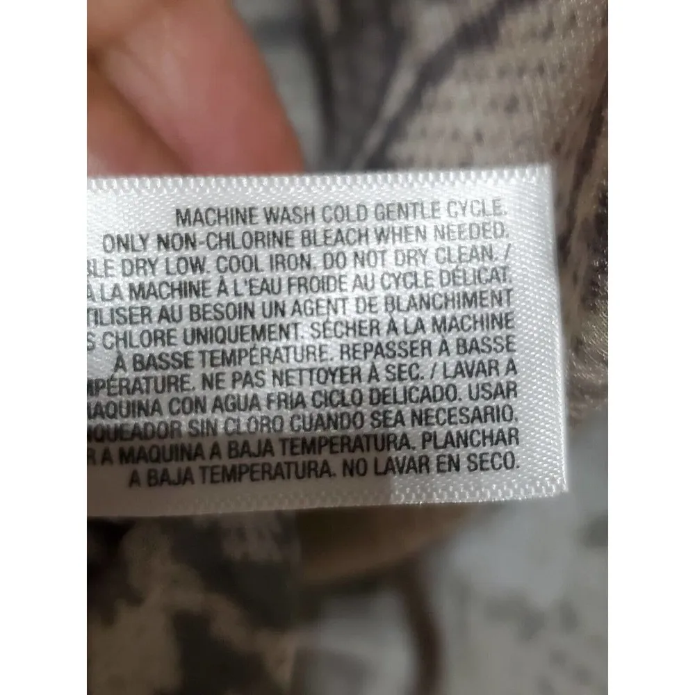 Old Navy Women's Snake Skin Print Button Front Drawstring Waist Shirt Dress XS - Image 11