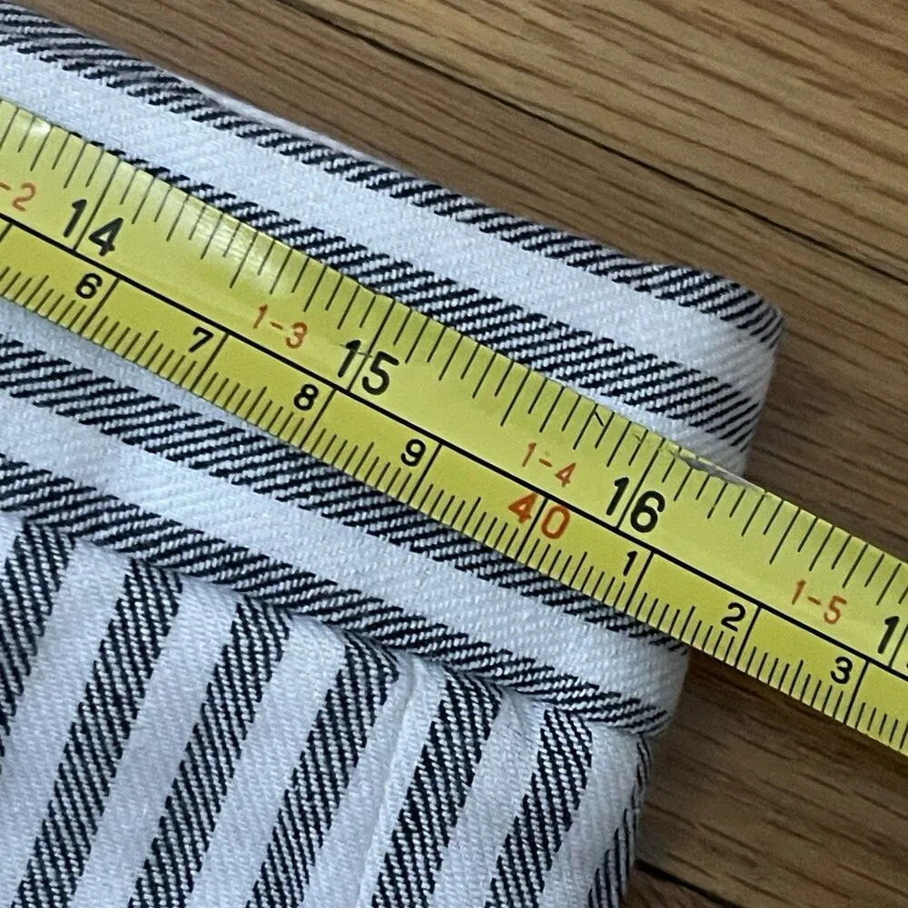 BANANA REPUBLIC Avery Straight-Fit Linen-Cotton Ankle Pant 8L Gray White NEW - Image 8