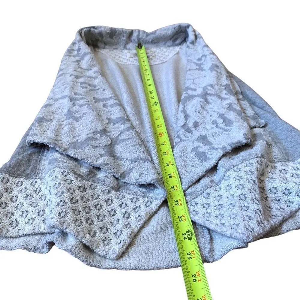 Anthropologie Saturday Sunday Terry Jaquard Sleeveless Wrap Style Cardigan Sweat - Image 13