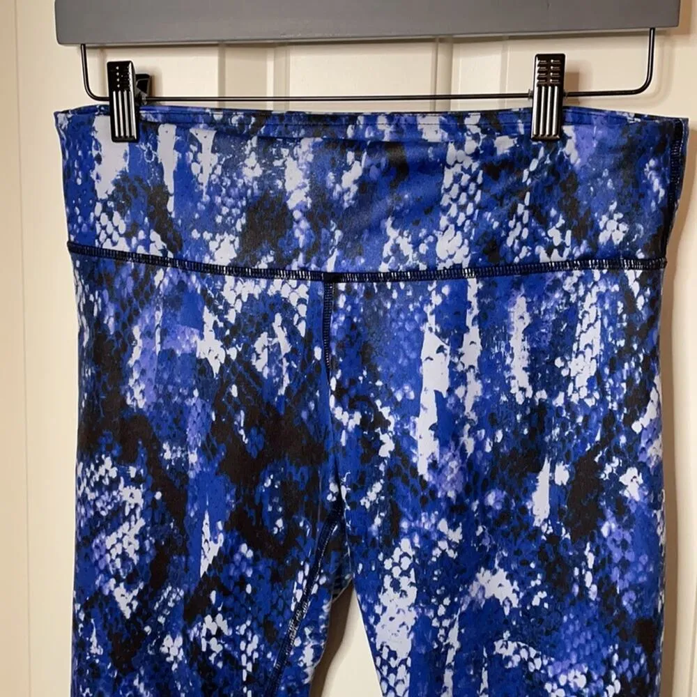 Alo Yoga blue airbrush python skinskin leggings M - Image 5