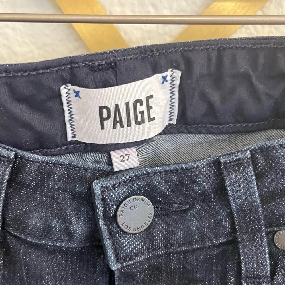 Paige Jeans Skyline Straight Jeans Palmer 27 Dark Wash - Image 6