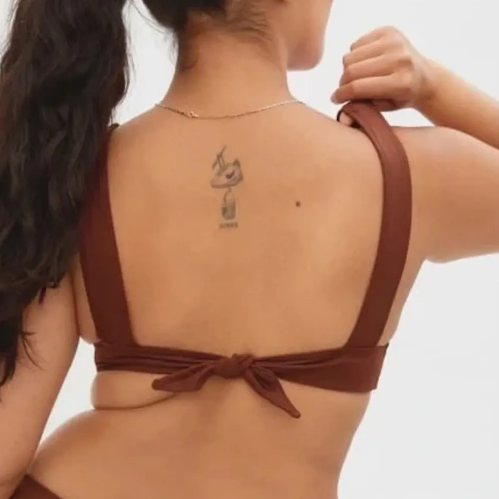 Everlane The Triangle Bikini Top Brown Size Large - Image 4