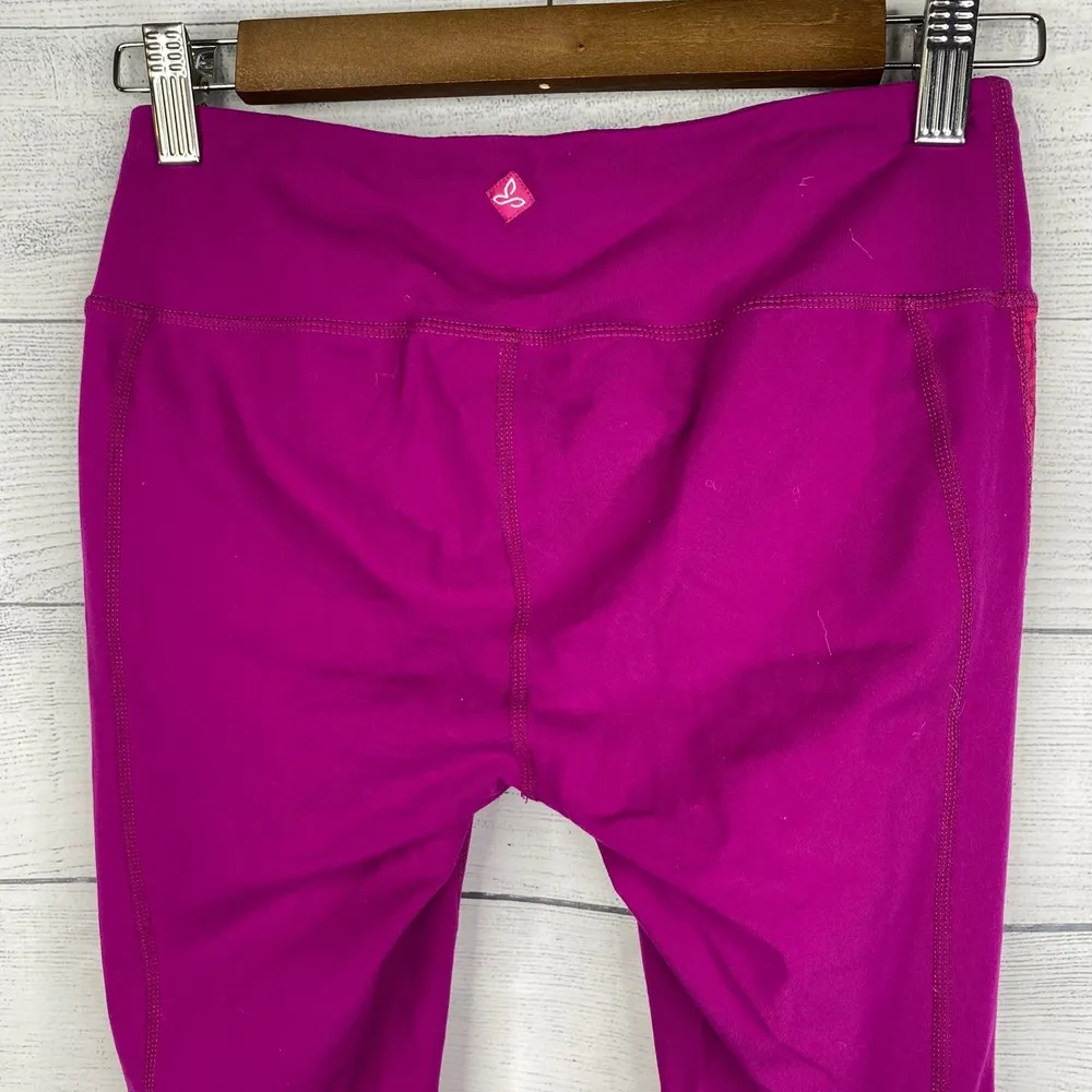 prAna Womens Lennox Yoga Ankle Legging Lace Running Leggings Size Small PINK - Image 9