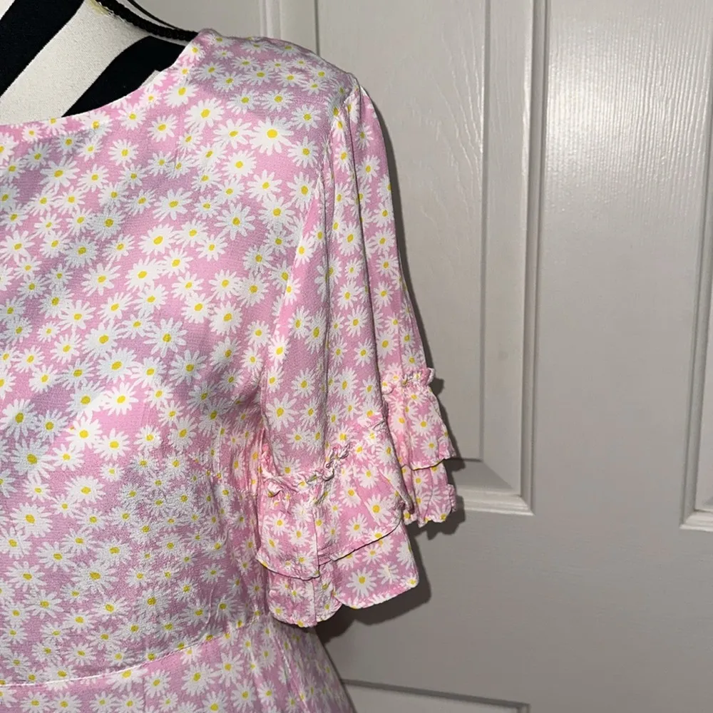 Faithfull the Brand Pink Daisy Print Dress - Image 2