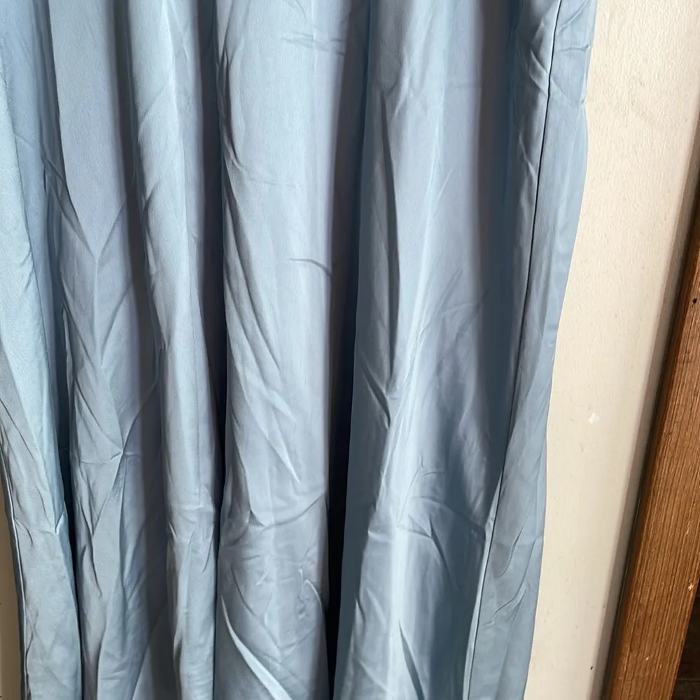 Baltic Born Poppy Satin Midi Dress Light Blue - Image 9