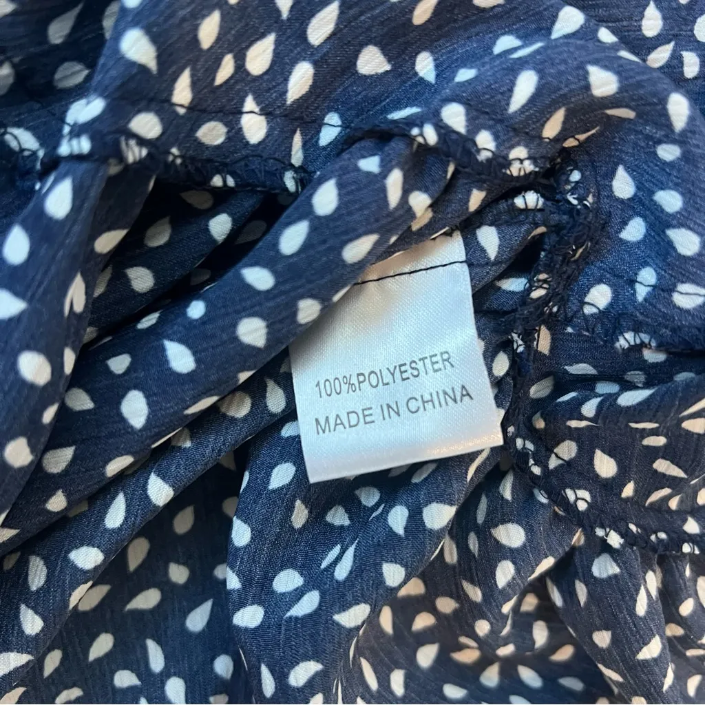 Princess Polly Navy Polka Dot Ruffle Mini Dress Size 2 - Image 13