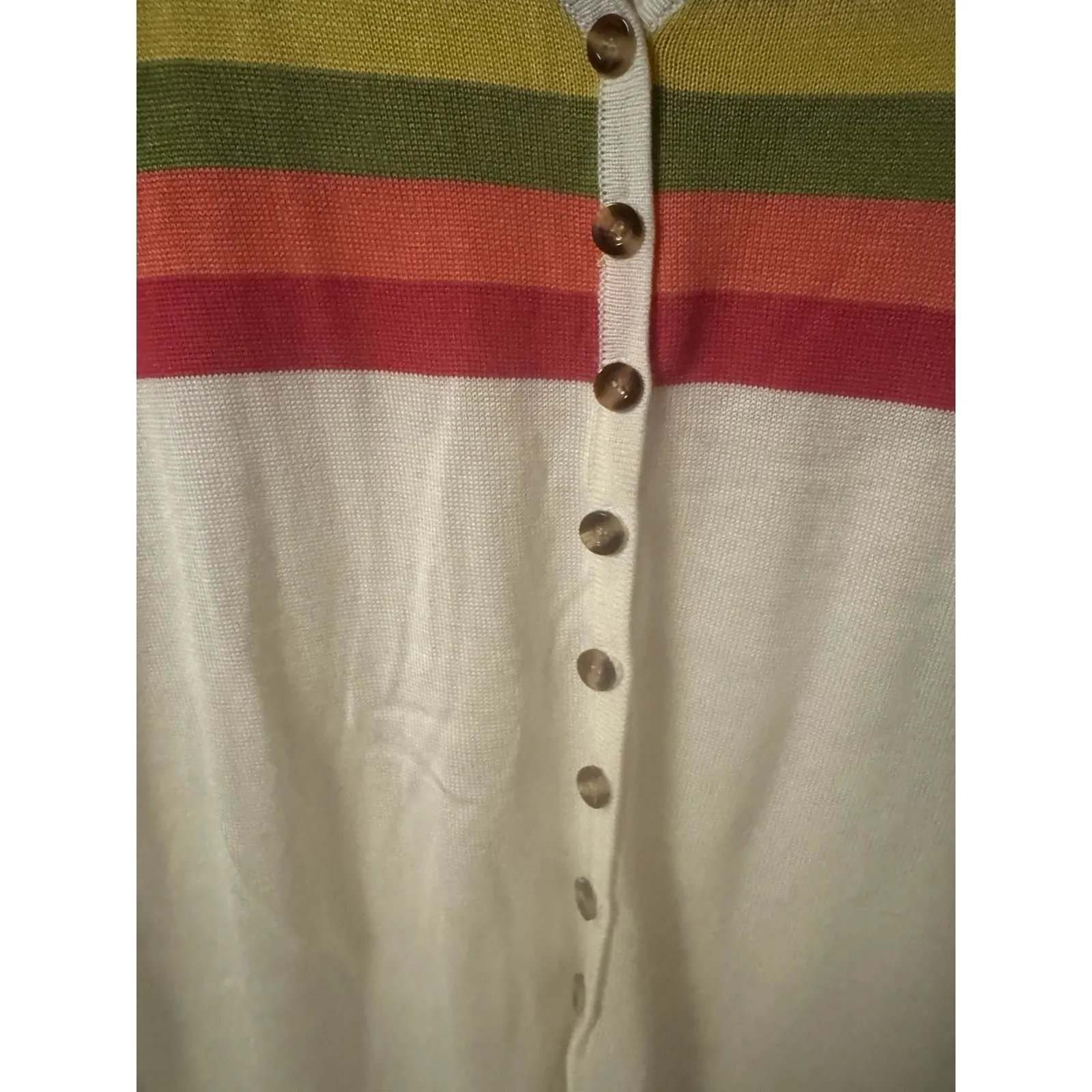 Hyped Unicorn  Lightweight Rainbow Striped Knit Cardigan Size Medium - Image 9