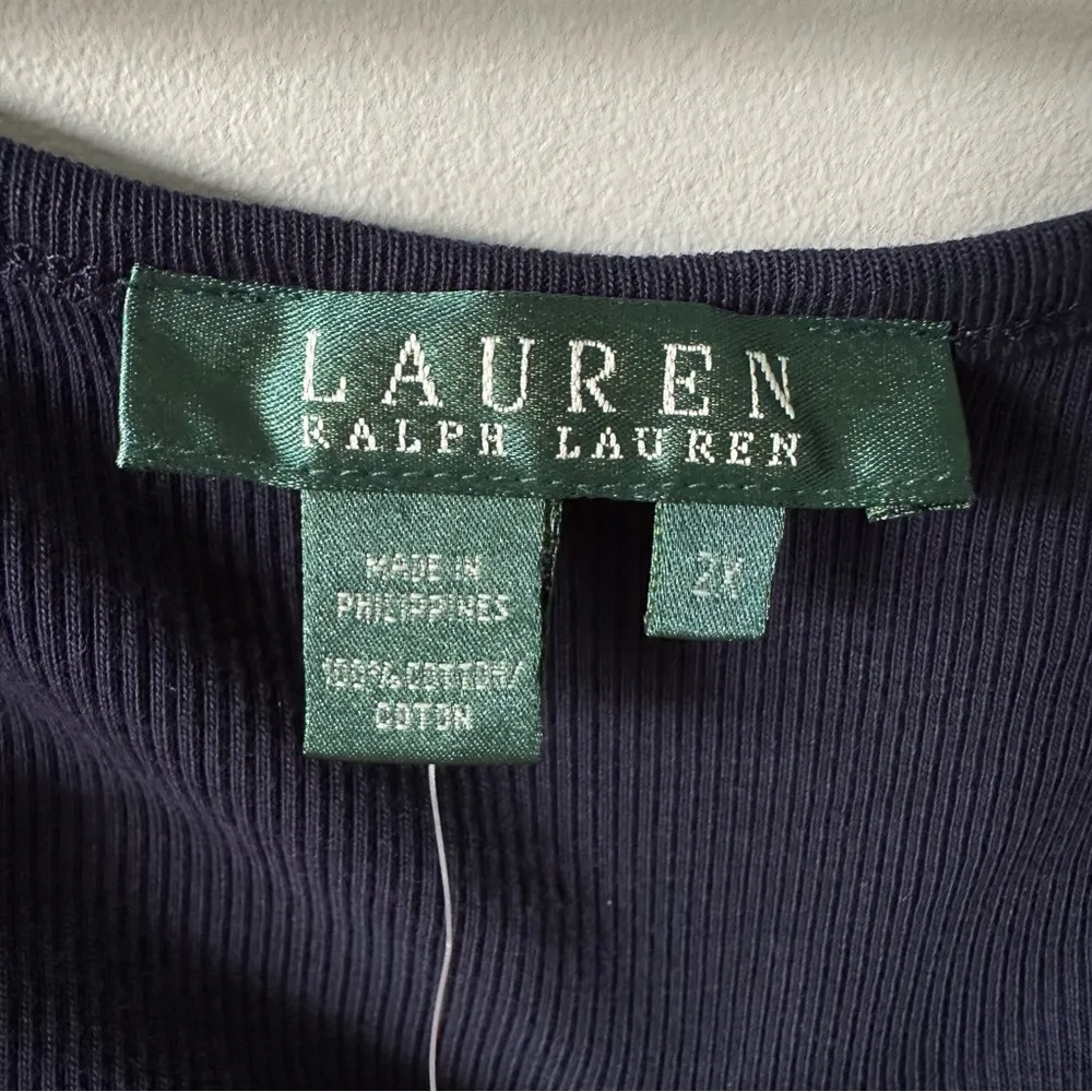 Lauren Ralph Lauren NWT Navy Blue Lace Floral Tank Top Set (2) Size 2X Y2K - Image 5