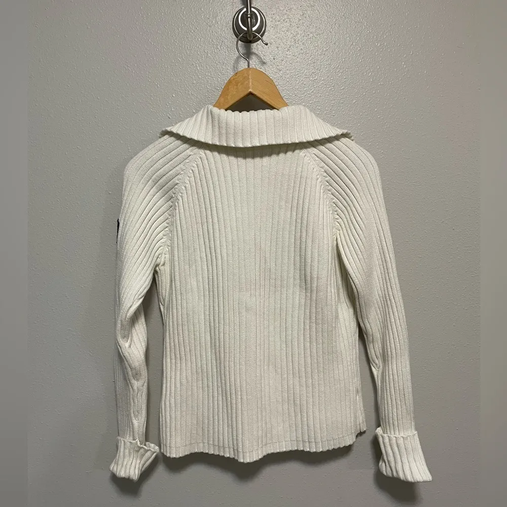 Tommy Hilfiger White Cardigan Size Medium - Image 6