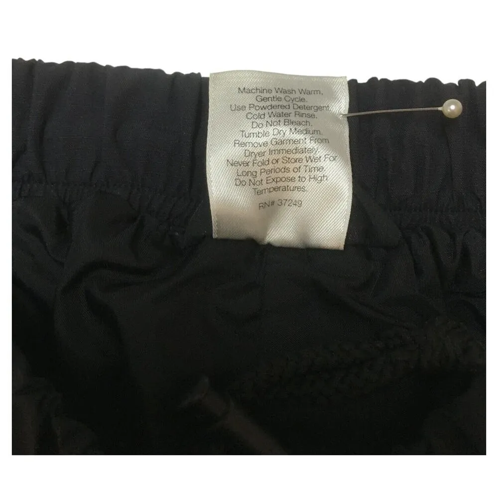 REI Elements Pants Womens M Thaw Nylon Straight Leg Lined Outdoor Skiing Black - Image 11