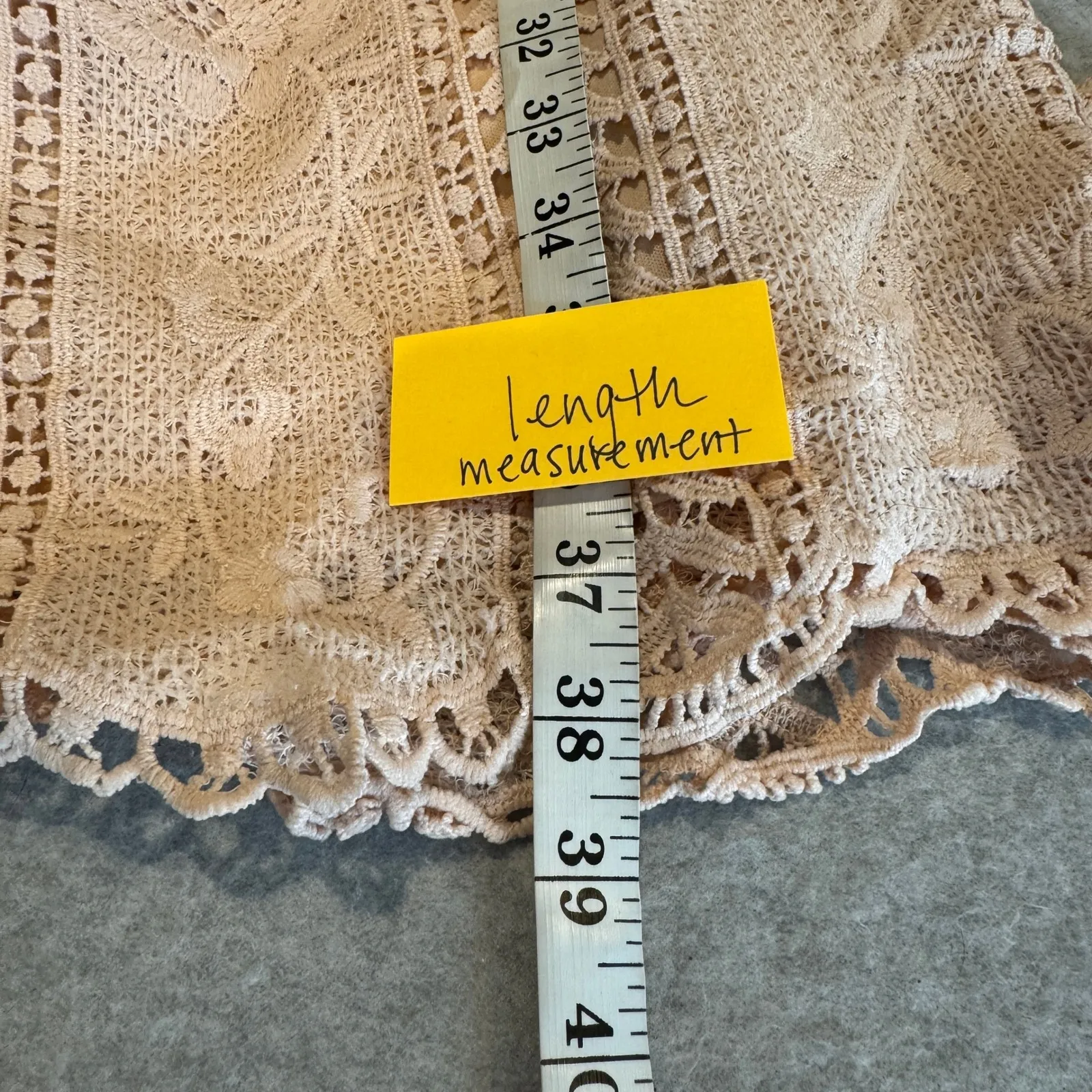 Tea n Rose Boho Lace Crochet Midi Dress Womens Small Pink Coquette Feminine - Image 15