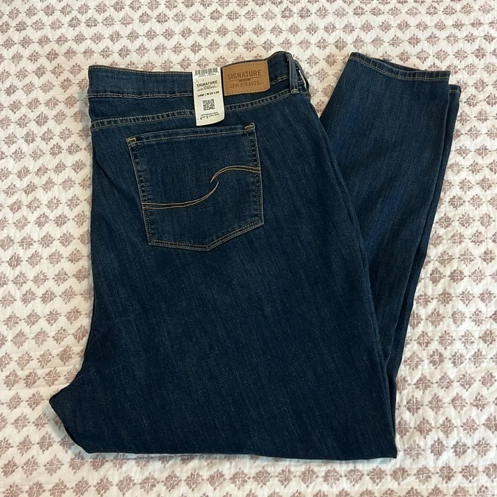 NWT Levi Strauss Signature Gold Mid-Rise Skinny Stretch Jeans 28M / W39 L30 - Image 3