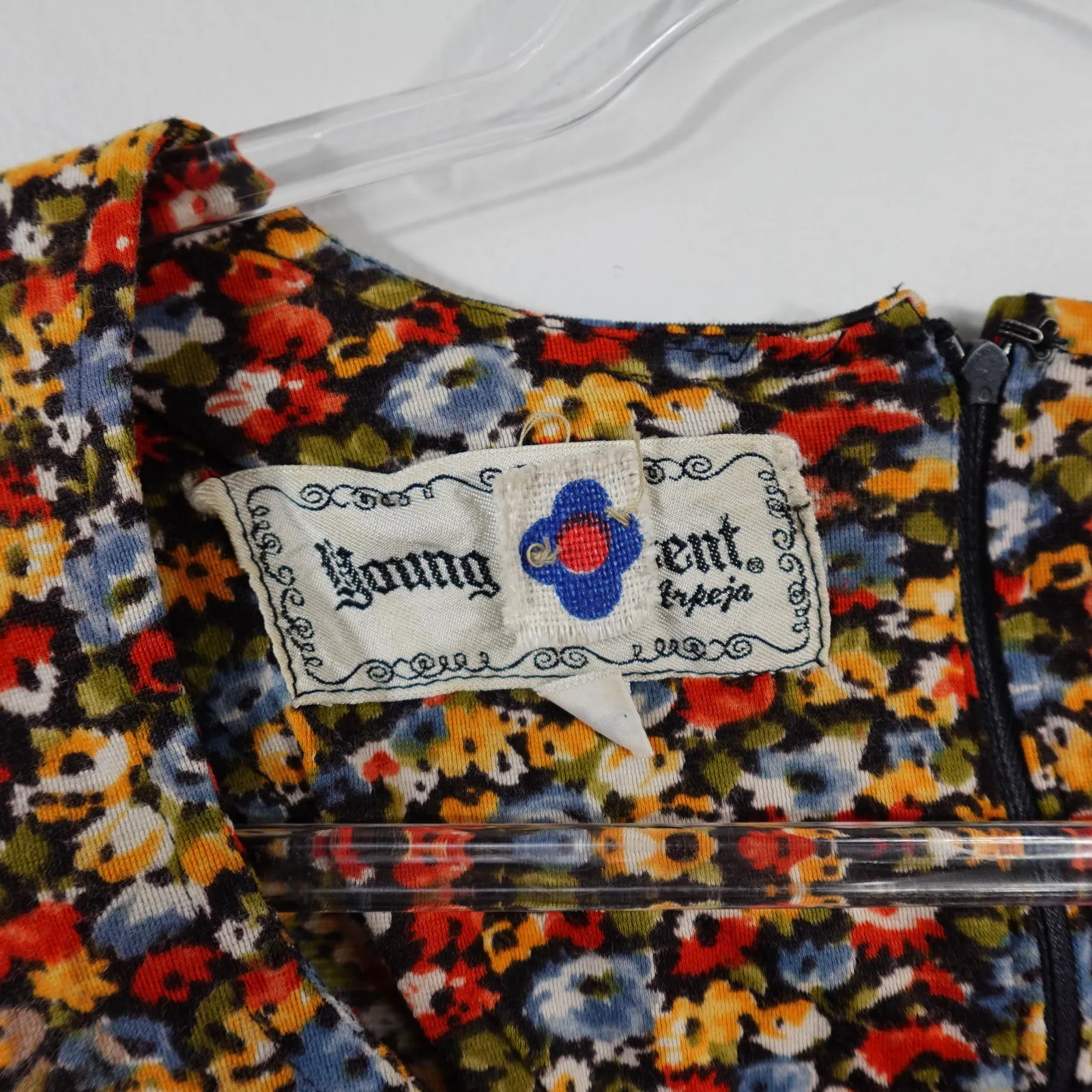 Vintage 60s 70s Young Innocent by Arpeja Floral Peasant Sleeve A - Image 9