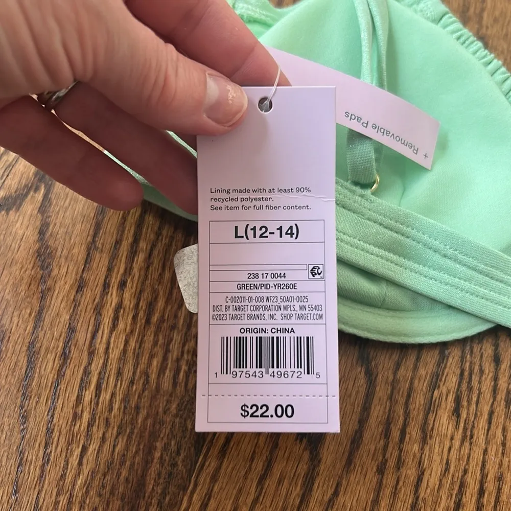 Wild Fable Green Underwire Bikini Top Size L New with Tags - Image 4