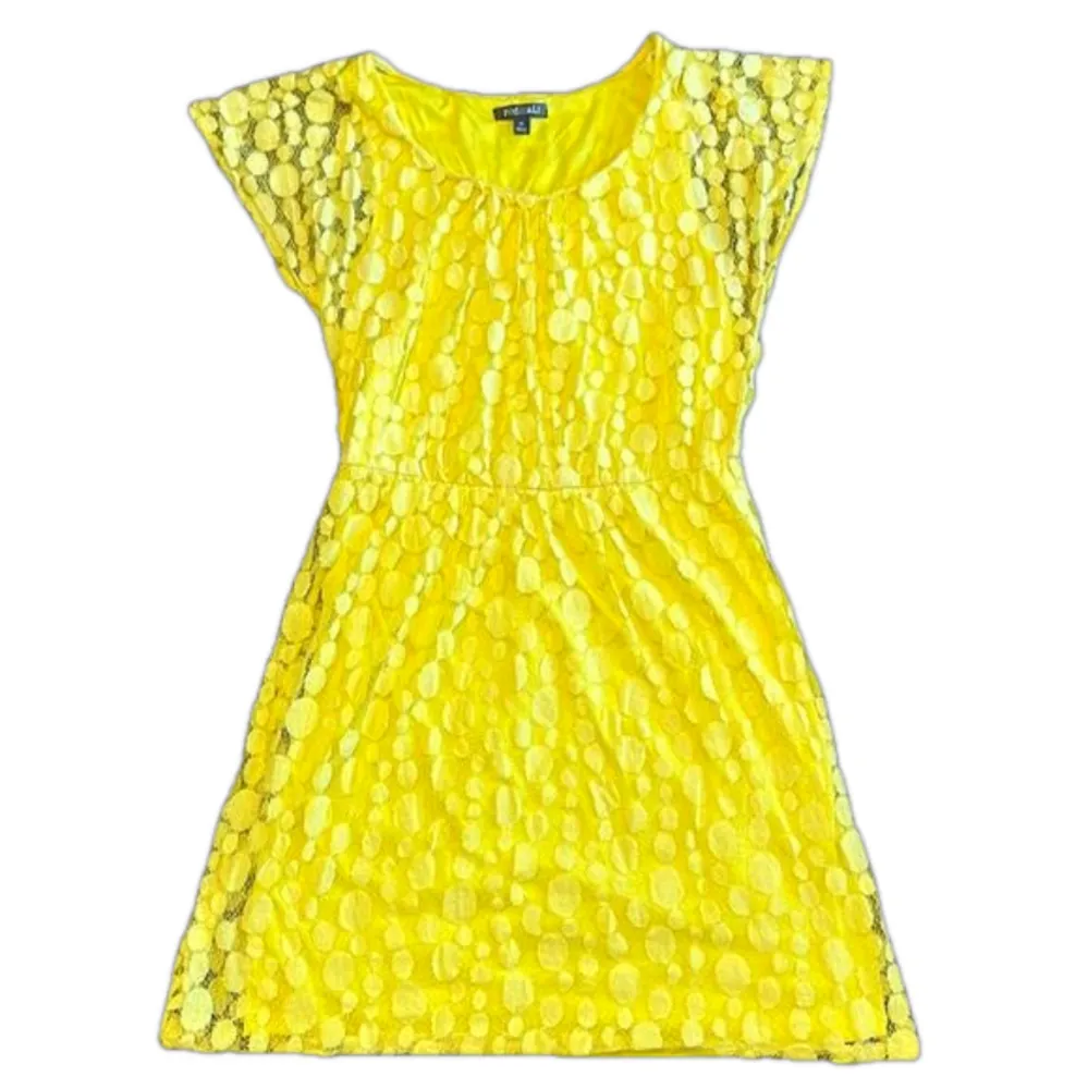 roz & ALI Yellow Lace Dress Size 10 - Image 2