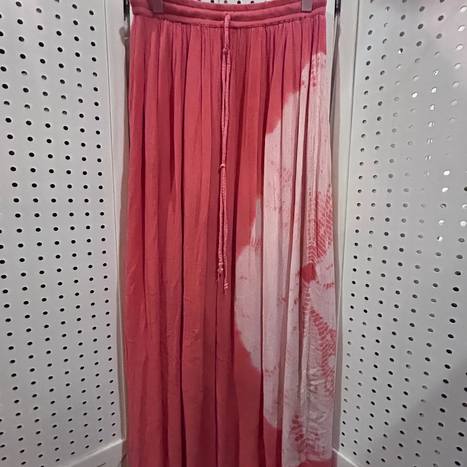 Wet Seal Coral Tie Dye Maxi Skirt Boho Festival Lightweight Size S - Image 2