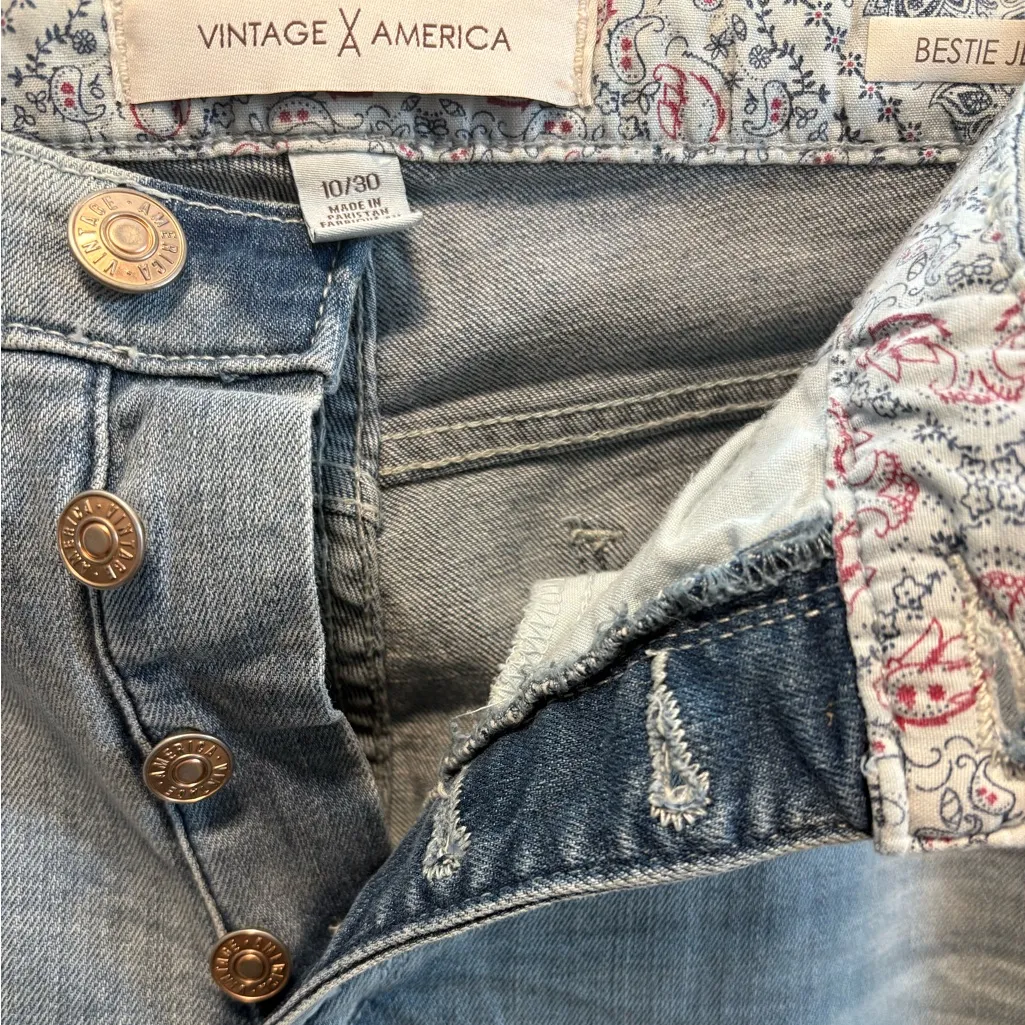 Vintage America Womens Gratia Bestie Boyfriend Fit Mid - Image 8