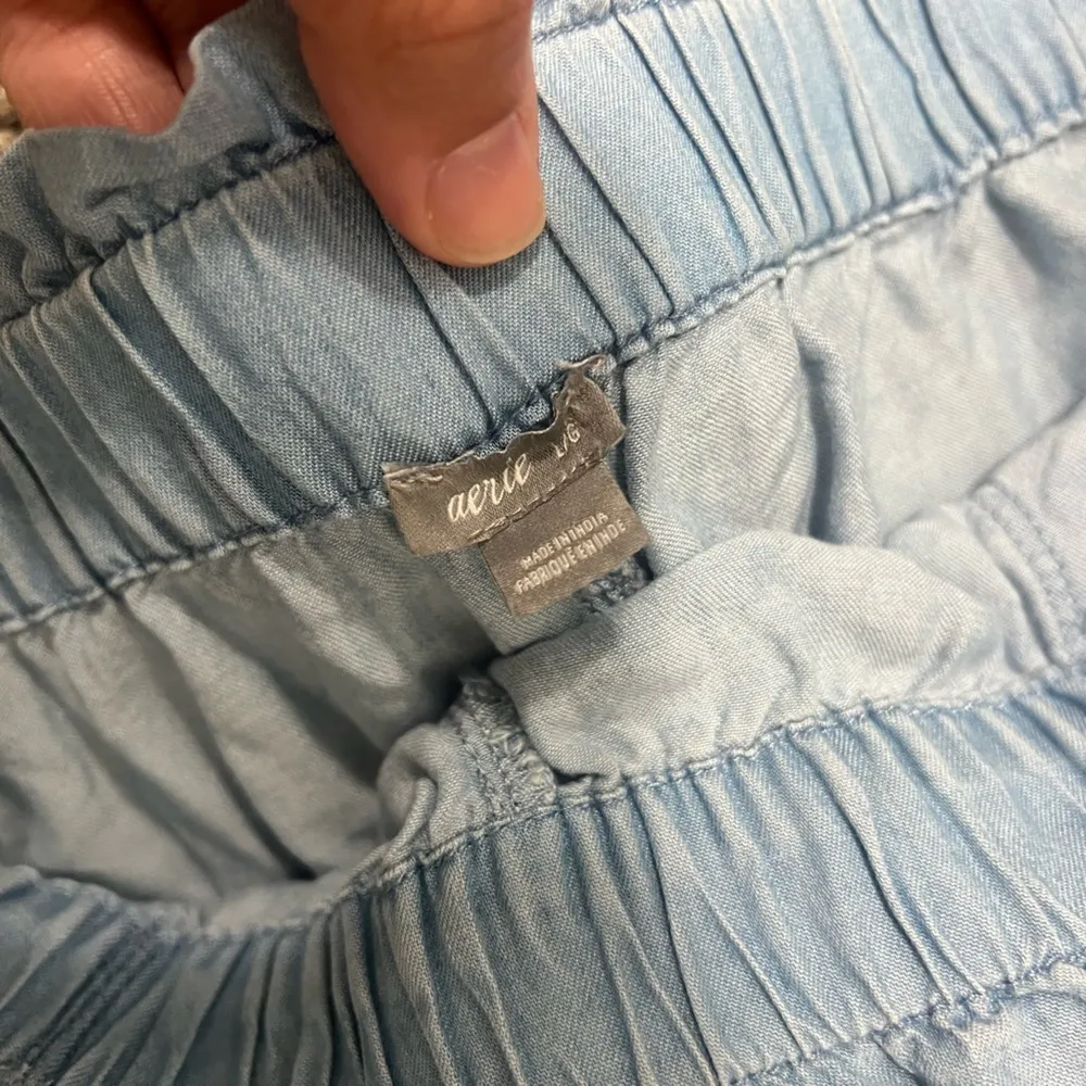 Aerie Sky Blue Ruched Shorts - Image 2