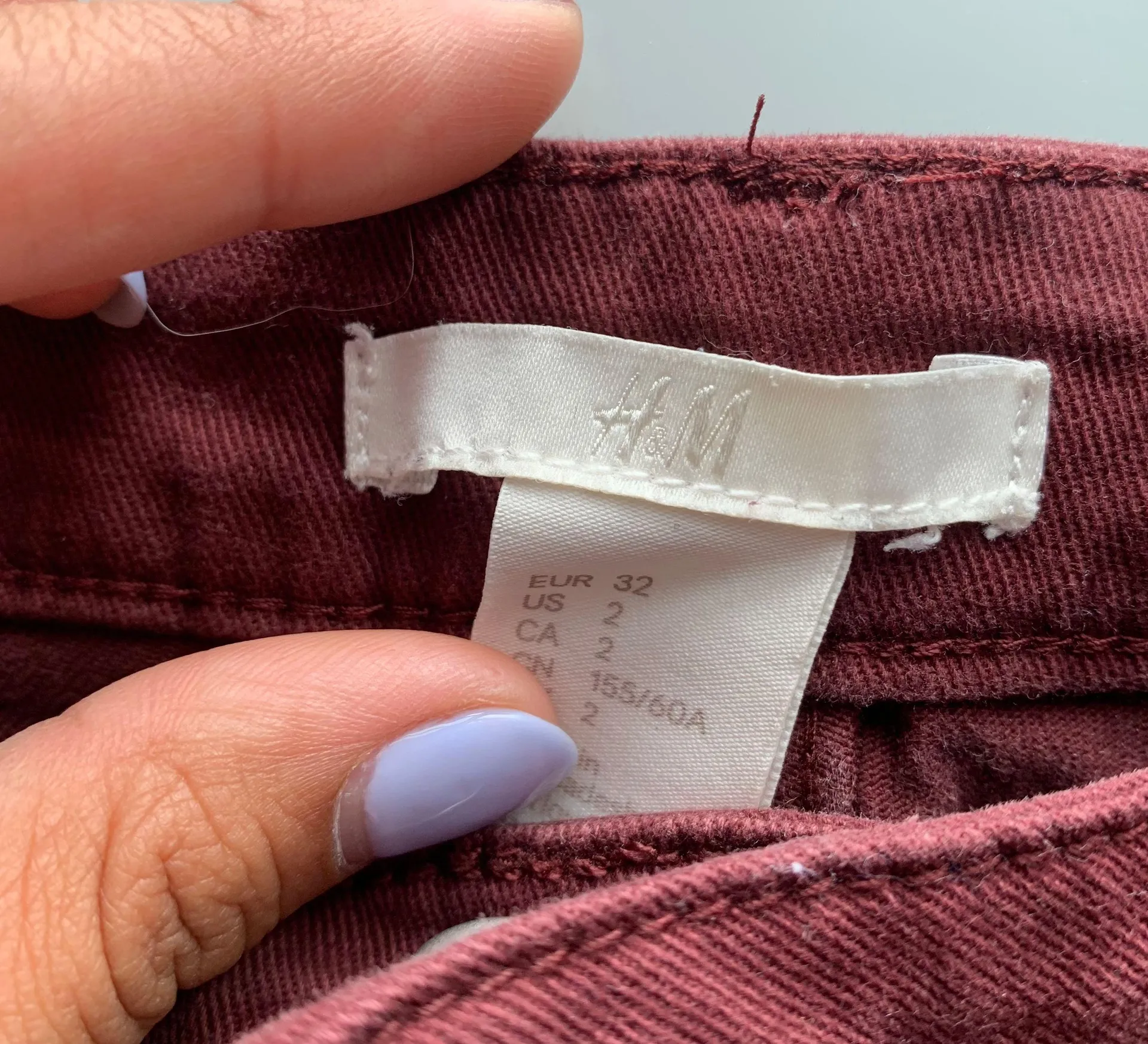 Maroon High Waisted Shorts  - Image 3