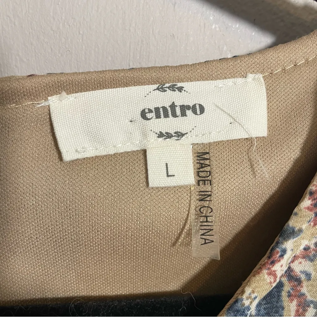 Entro boho long sleeve dress sheer sleeves large - Image 10