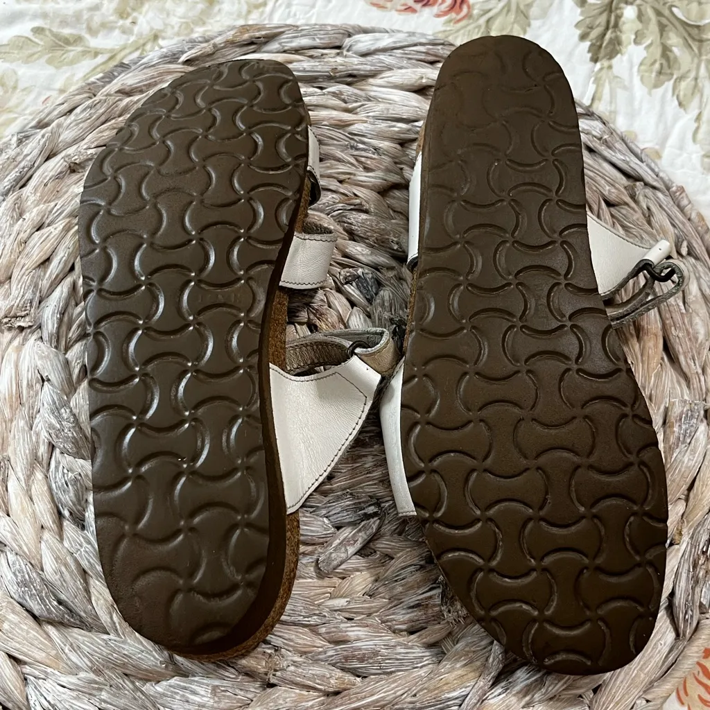 Naot White‎ Leather Slip On Strappy Sandals Size 41/L10 Made in Israel White - Image 8