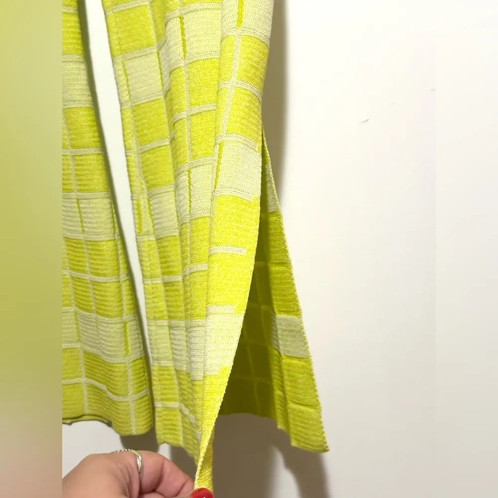 Solid & Striped The Logan Jacquard Knit Wide Leg Pants Pear & Marshmallow Medium - Image 5