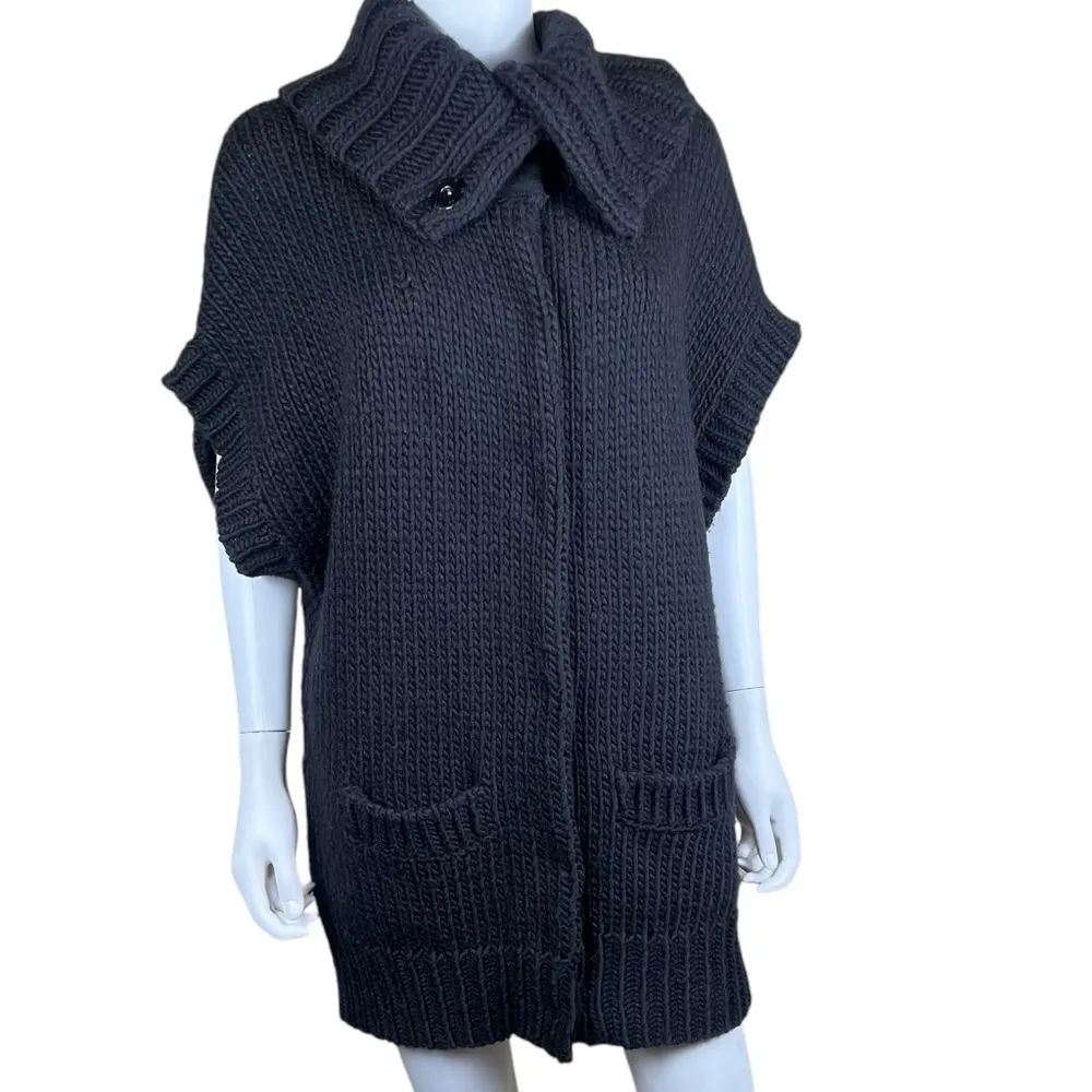 French Connection Oversized Chunky Snap Up Sweater - Image 4