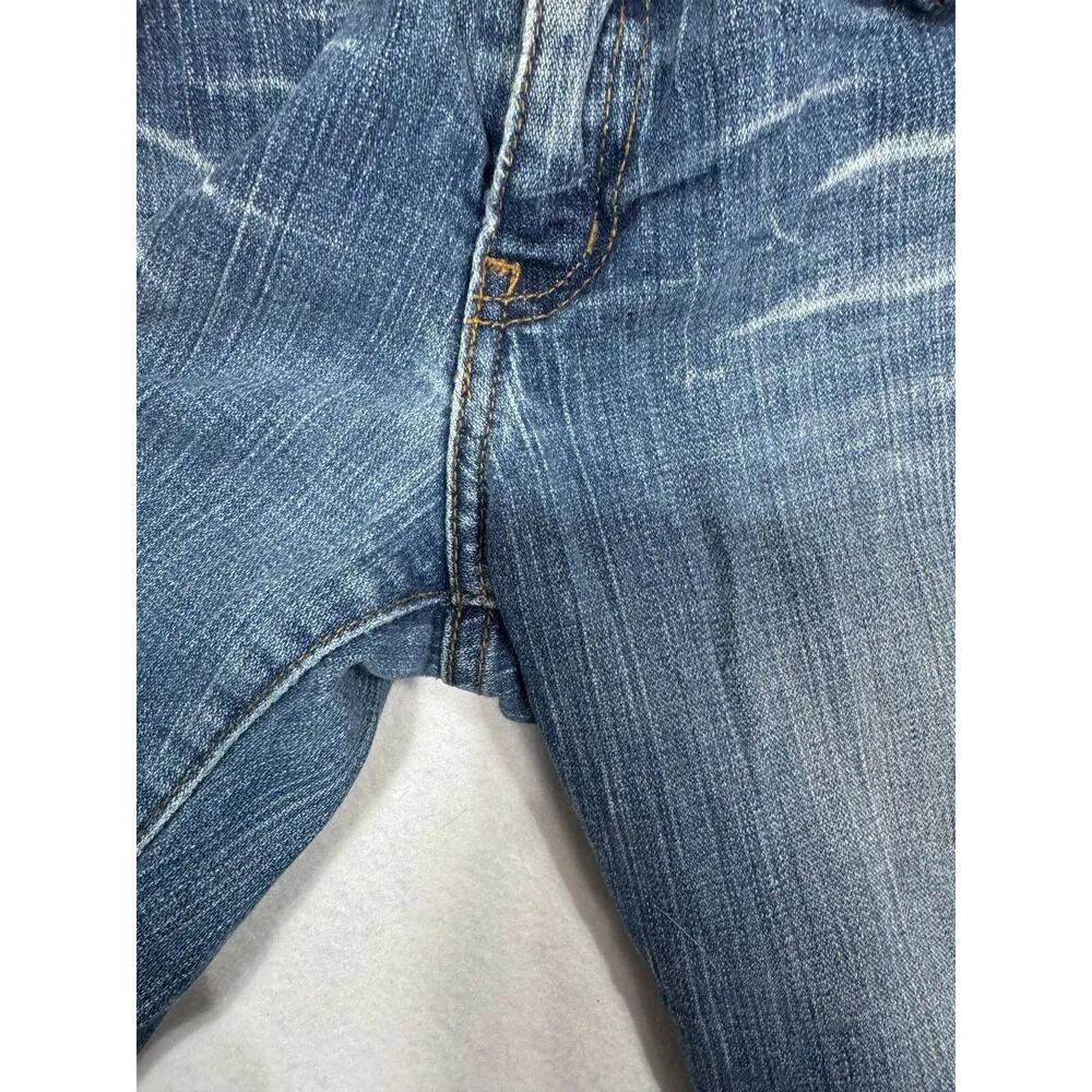 Blue 2 Y2K Vintage Made in California USA Flare Jeans Distressed Women’s Size 30 - Image 5