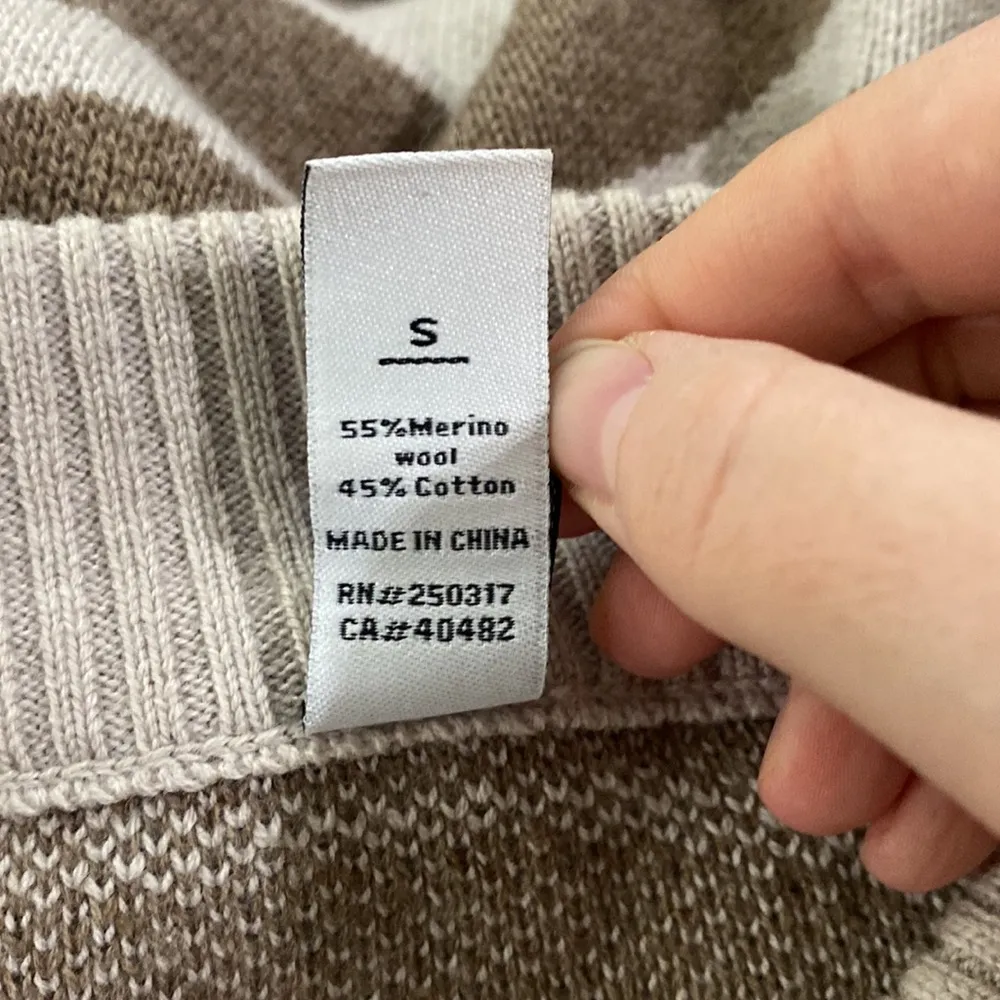 Varley Anthro Mayberry Zip wool blend longline cardigan in cobweb doe zebra sz S - Image 15