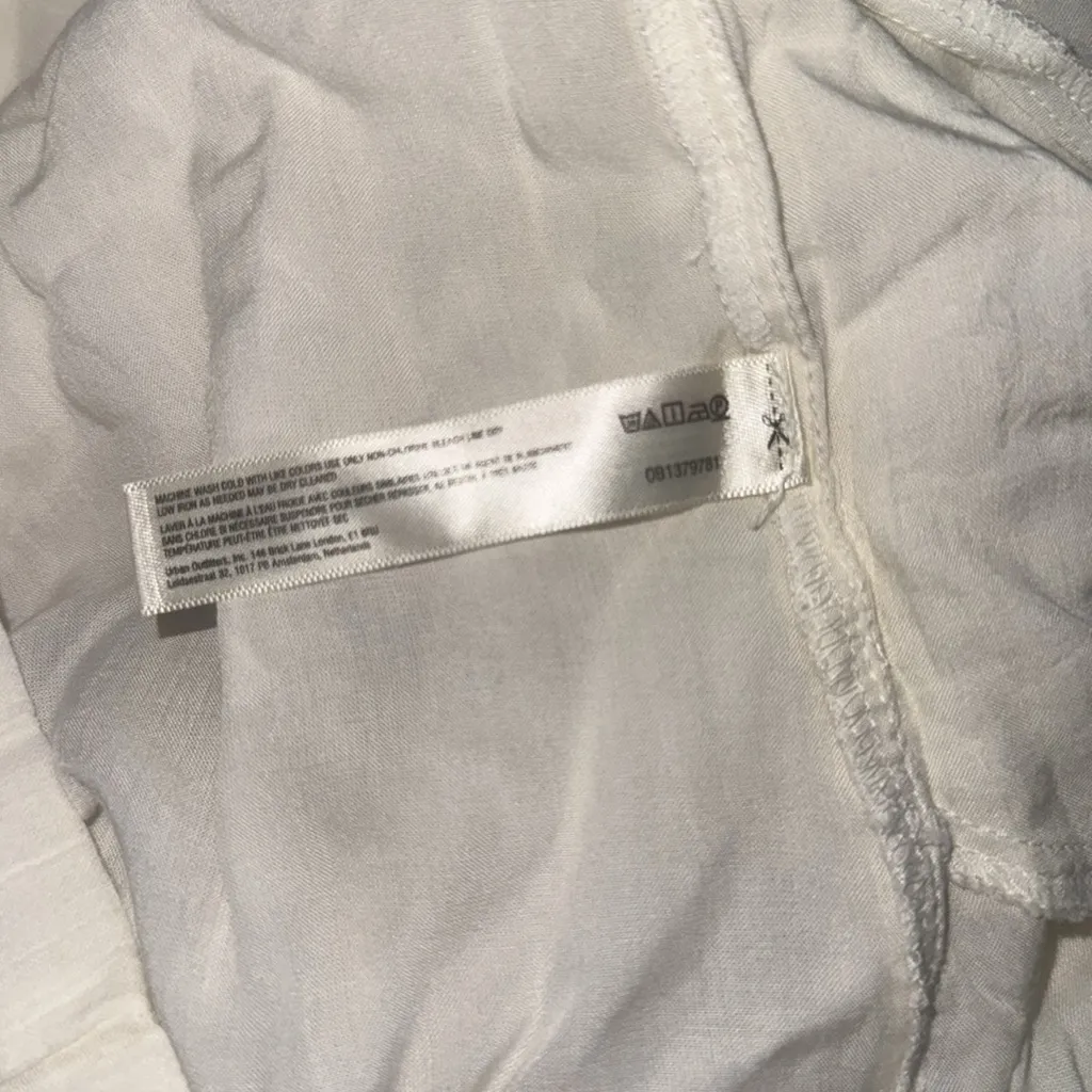 NWOT Free People Marina Puff Sleeves Low Back Mini Dress ivory white Sz M - Image 5