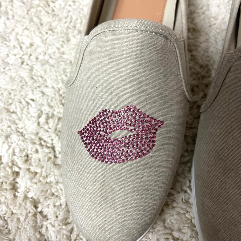 Bar III Cream Embroidered Flats - Image 12