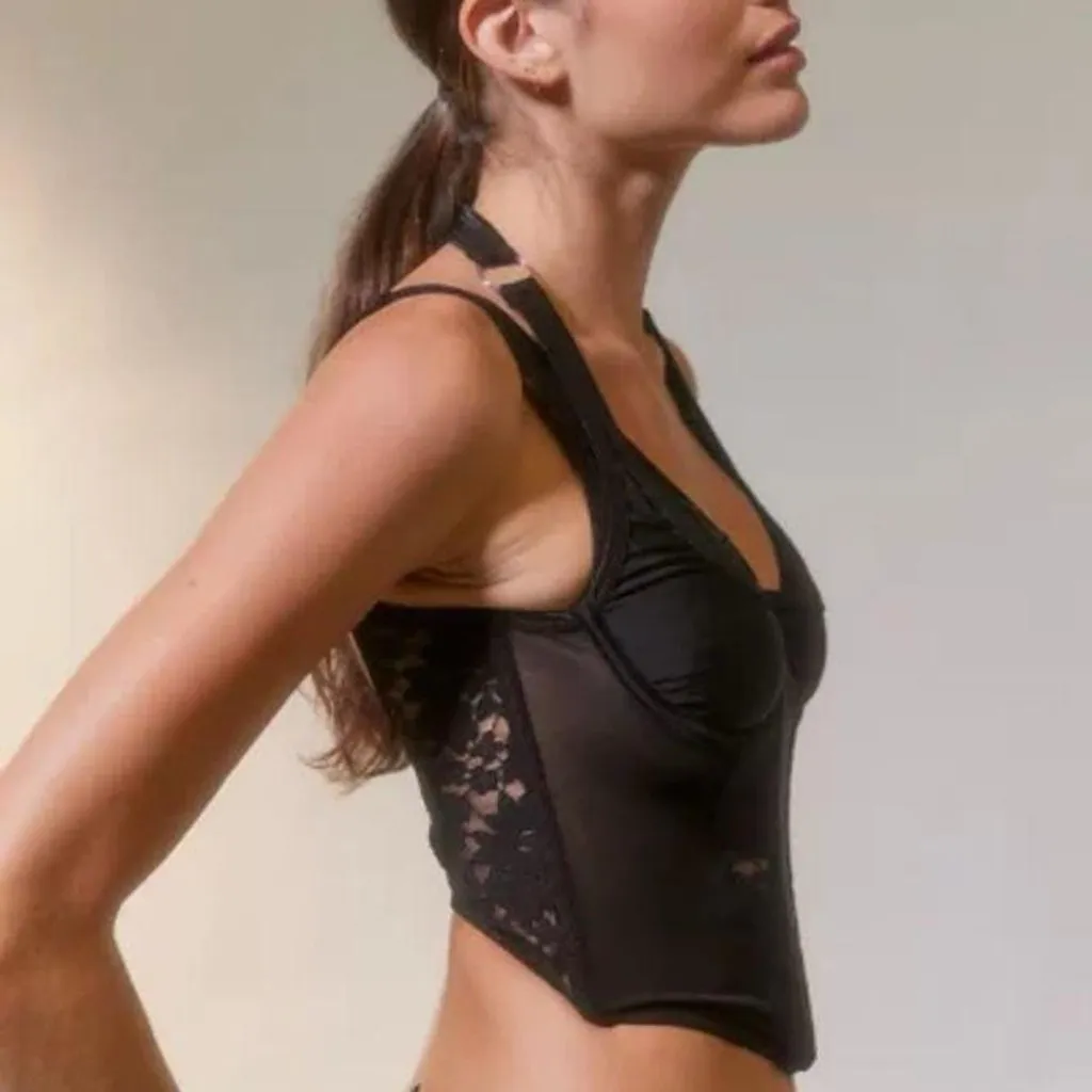 Black Lace Bustier Top - Image 5
