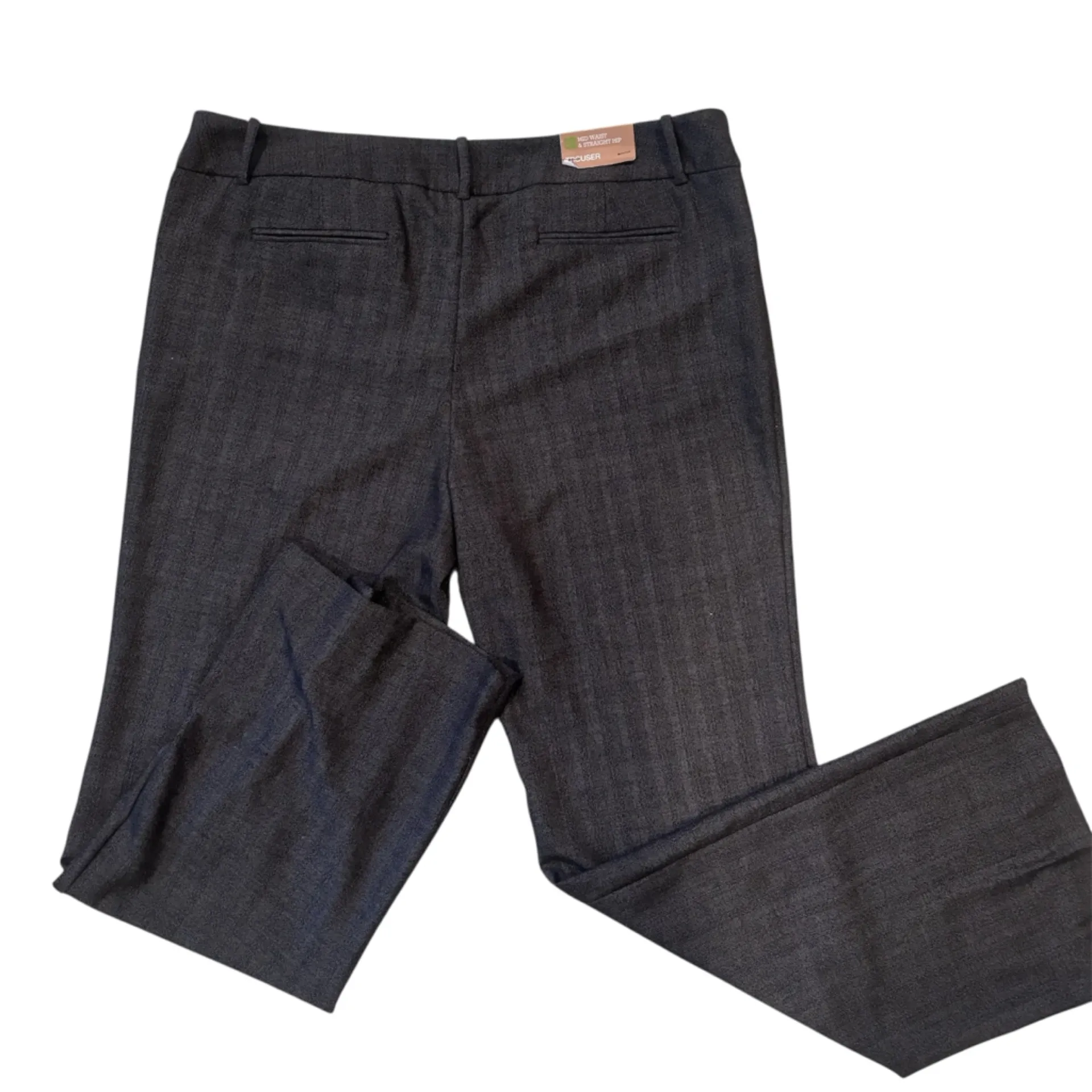 Mossimo Mid Waist Gray Straight Trousers NWT Size 16 Black - Image 6