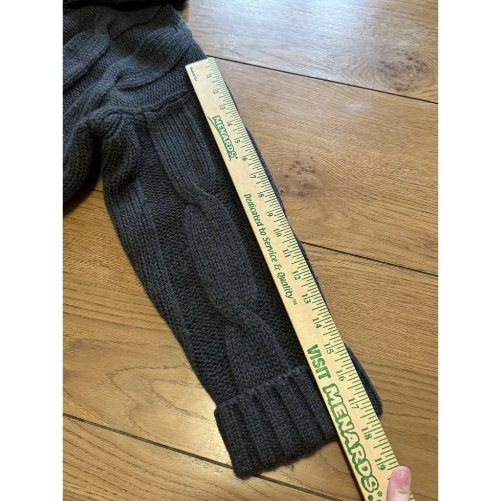 Margaret O'Leary Cardigan Size 1 Gray Merino Wool Button Sweater Collared Tie - Image 12