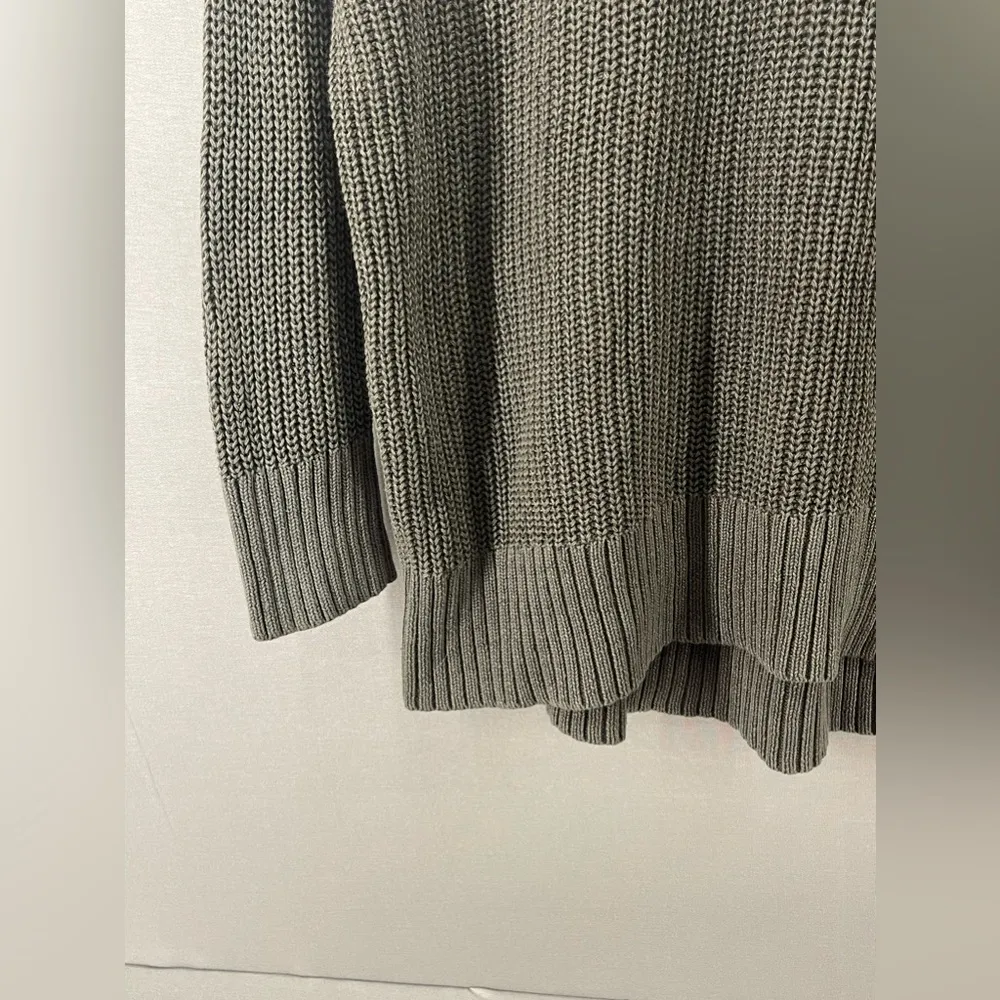 Aerie cable knit tunic sweater gray size small - Image 4