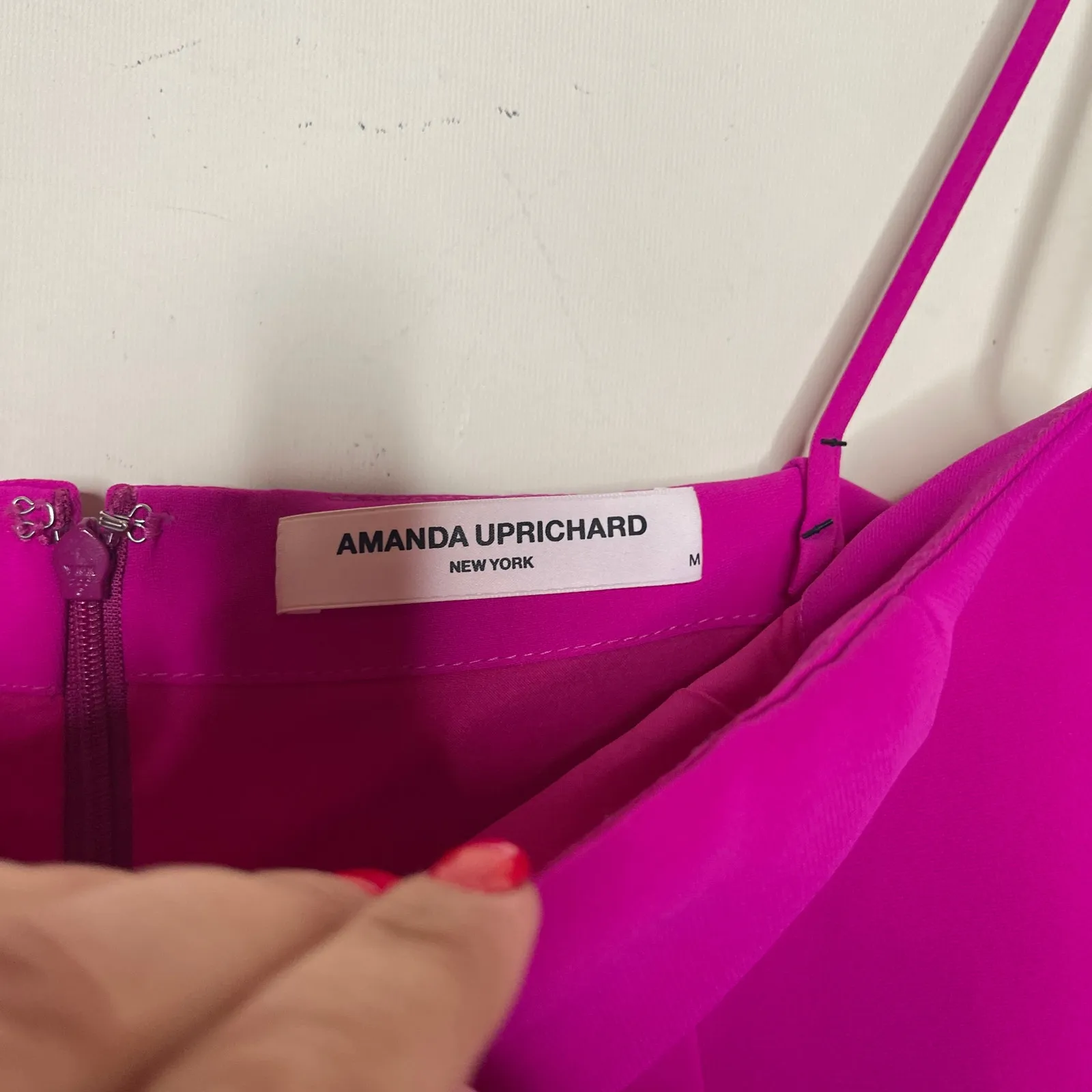 Amanda Uprichard Sassy Mini Dress in Dark Hot Pink & Flamingo Rose Sz M - Image 3