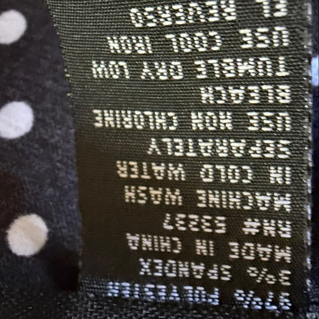 Unique Spectrum Polka Dot Blouse in Black and White - Image 9