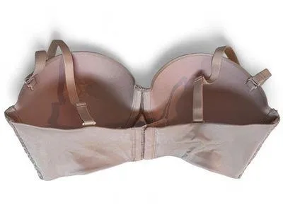 Auden Plunge Target Push-Up Lace Bra Nude - Image 4