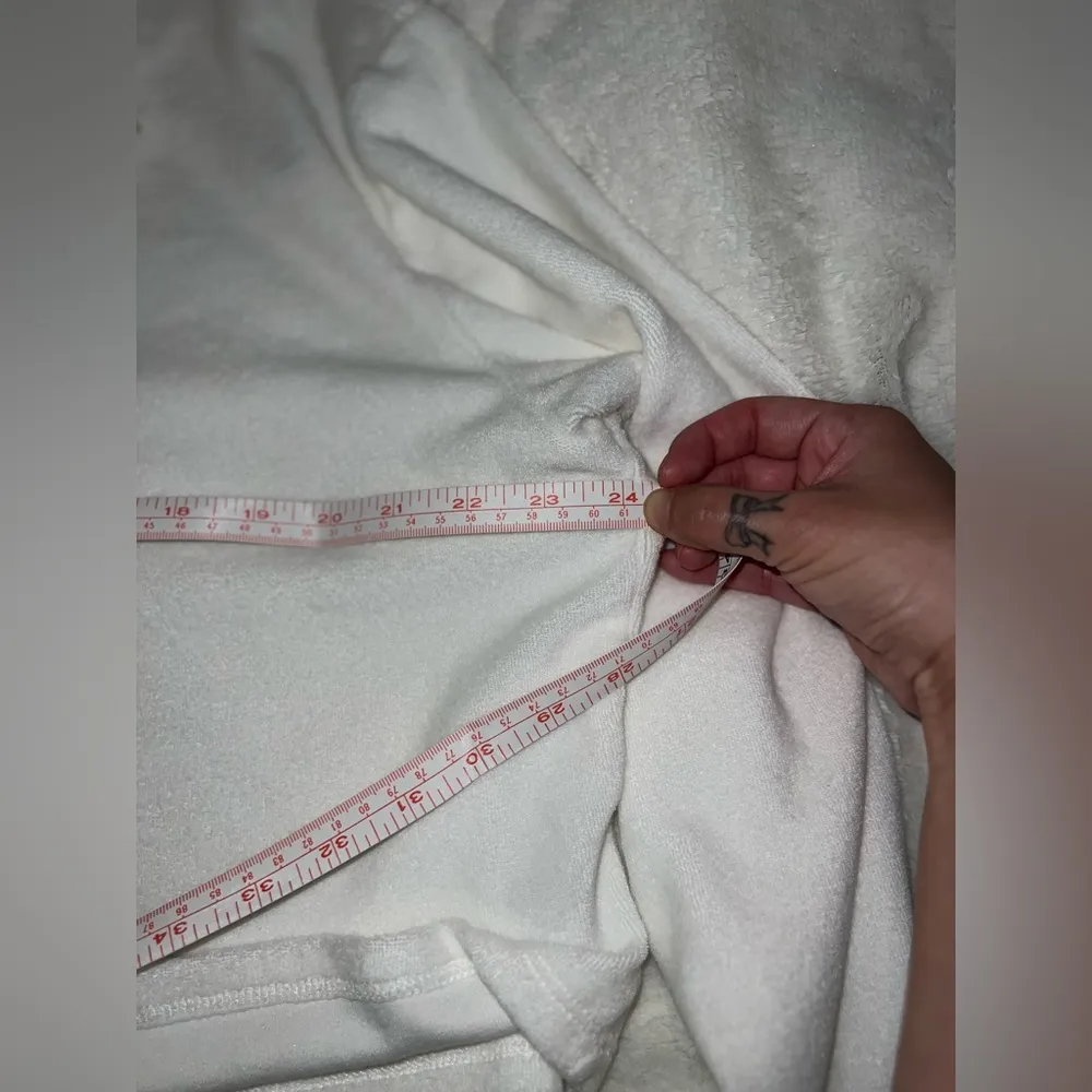 Stoney Clover Lane X Target Terry Cropped 1/4 Zip Pullover White Large - Image 3