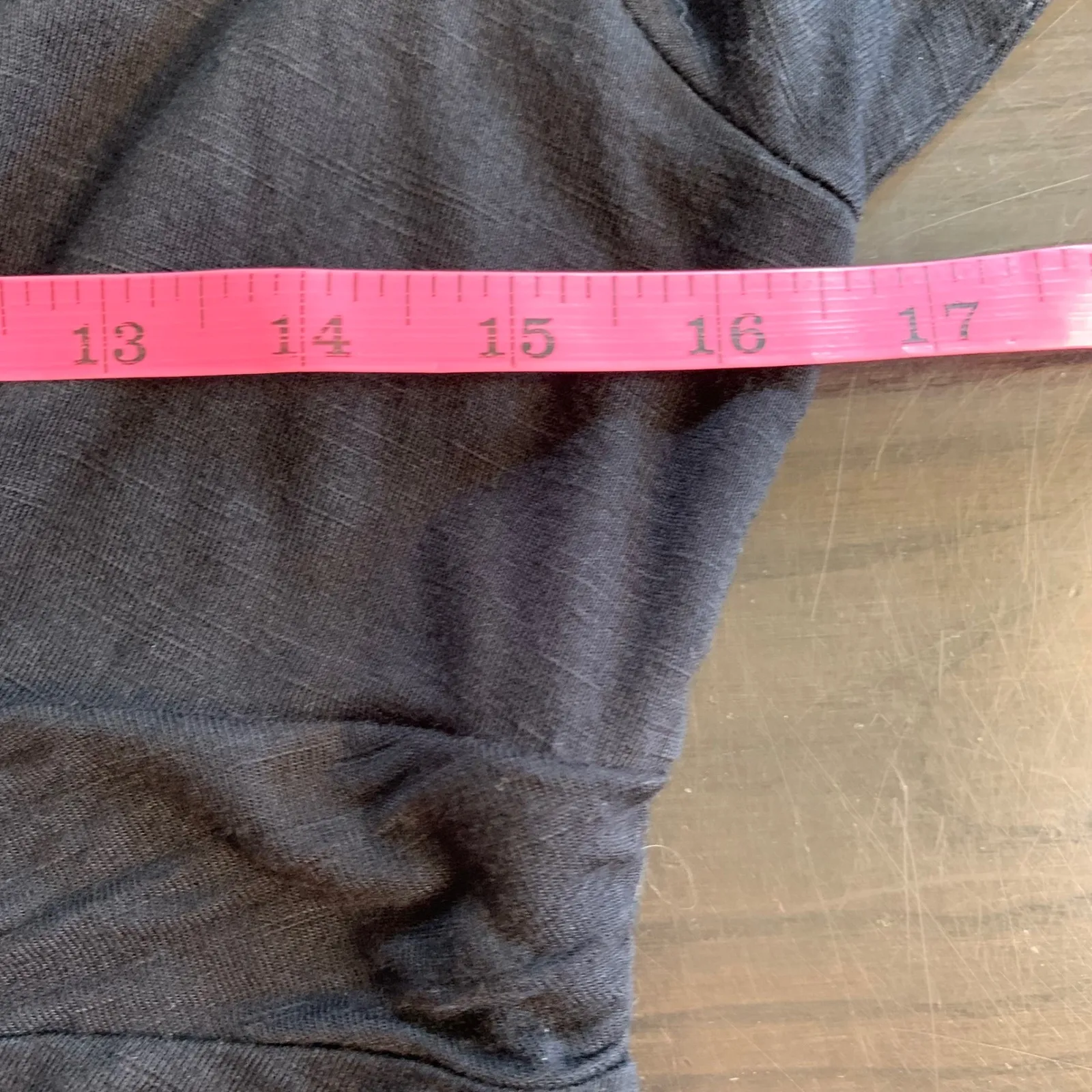 Fresh Produce Black 3/4 Sleeve Midi Dress L USA Boho Minimalist Soft Stretch - Image 7