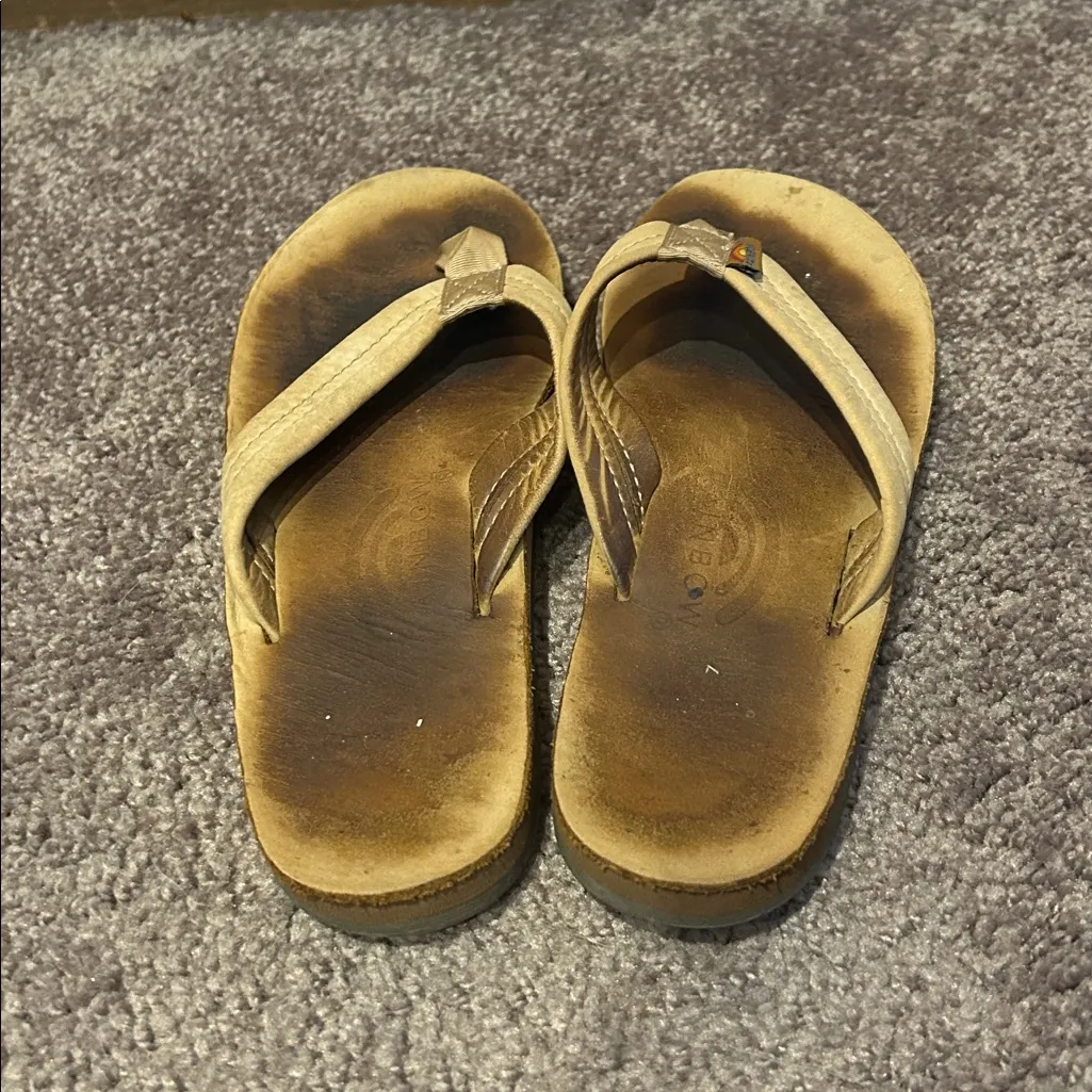 Rainbow brown leather classic OG sandals - Image 3