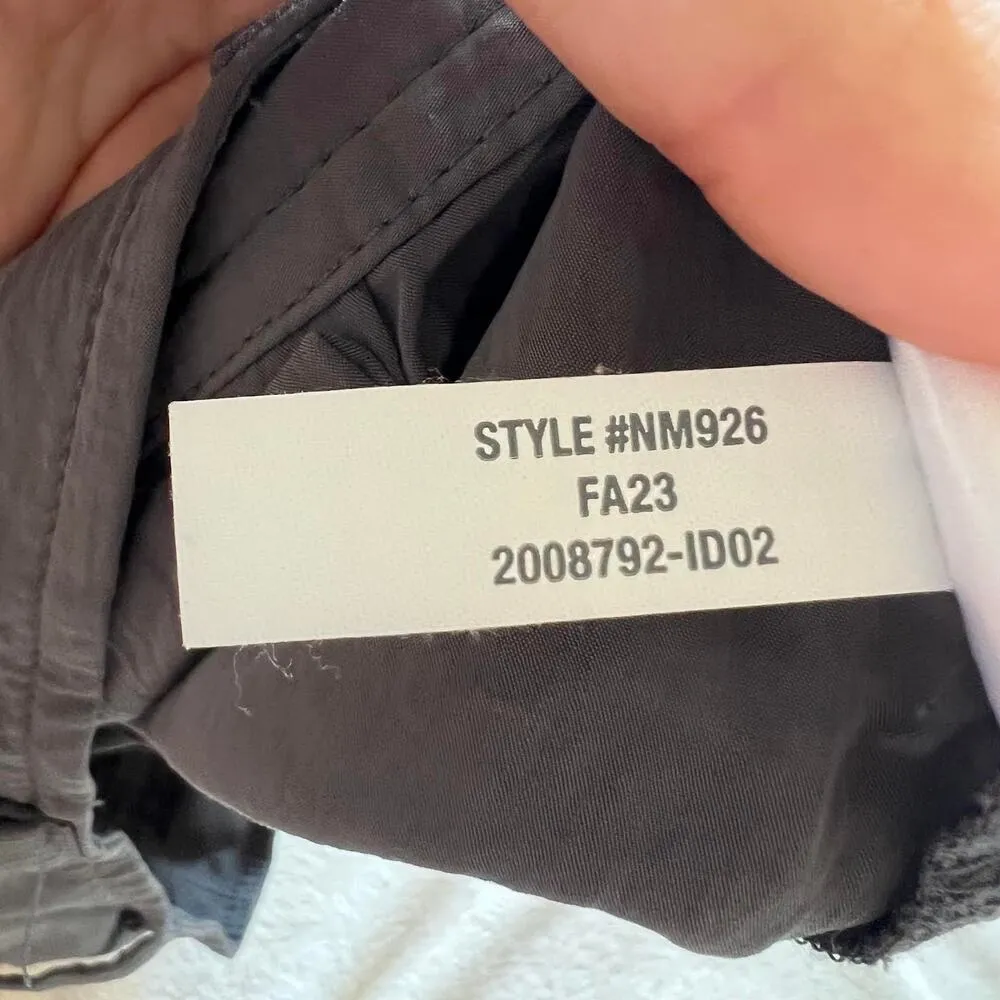 Madewell the petite harlow wide-leg cargo pant size 00P gray viscose - Image 8