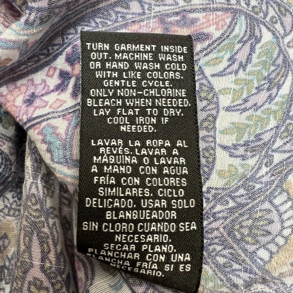 Zac &‎ Rachel Paisley Floral Tiered Ruffle Bell Sleeve Peasant Boho Top Size 1X - Image 9