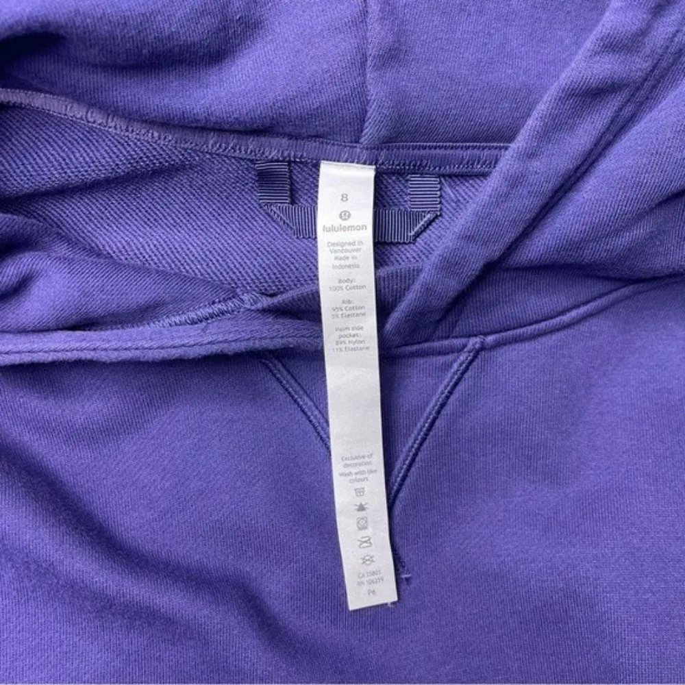 Lululemon All Yours Hoodie Terry Cloth Sweatshirt Purple Midnight Orchid 8 - Image 12