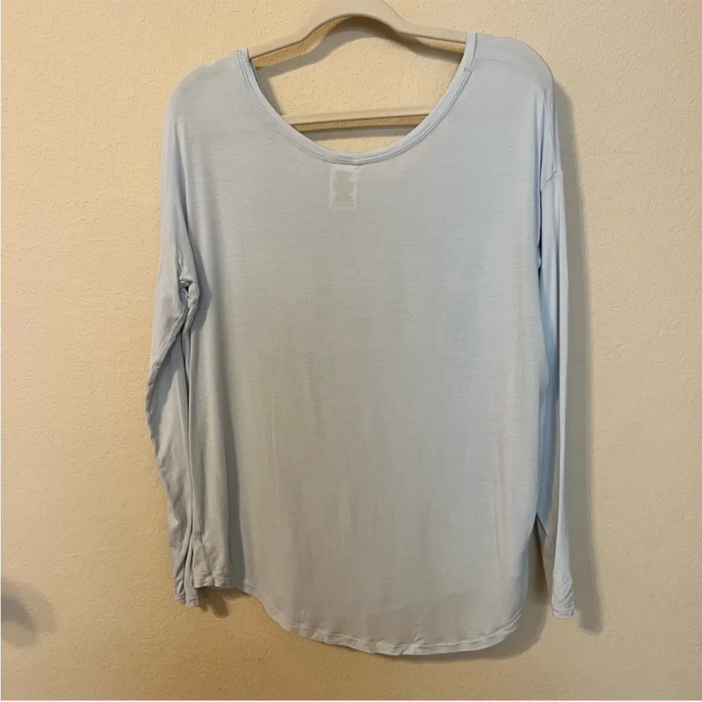 Victoria Secret PINK Light Blue Knit Long Sleeve Top - Image 5