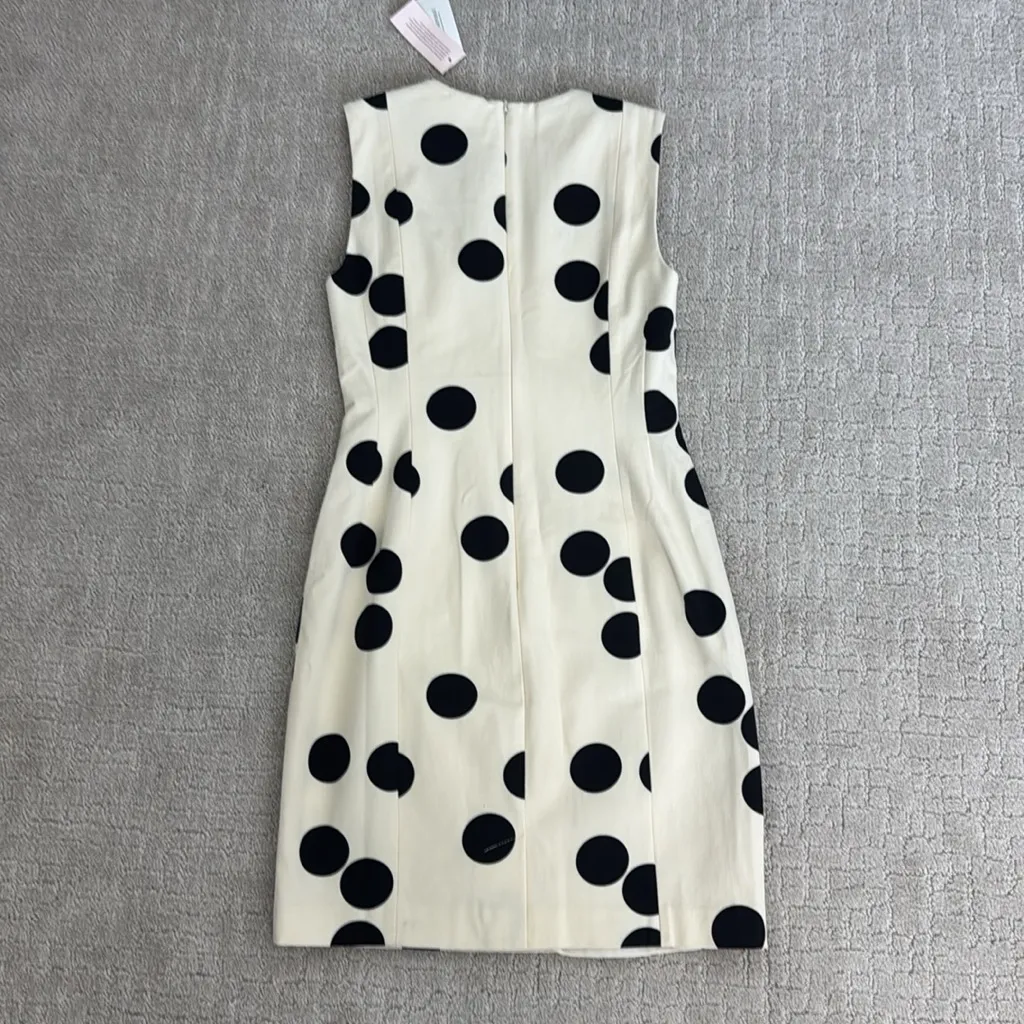 NEW NWT Banana Republic Polka dot Sheath Dress black white cream - Image 11