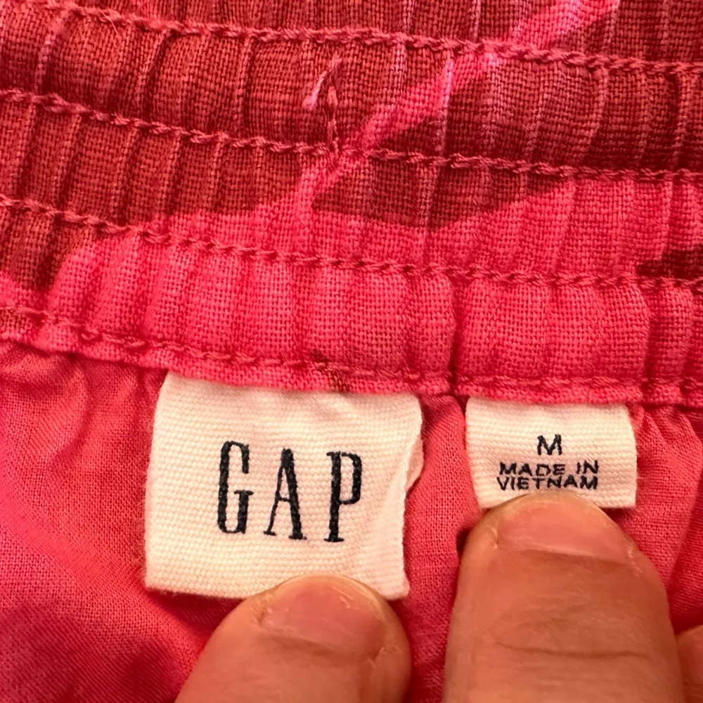 Gap Women Floral Print Maxi Skirt Pink Palms linen cotton blend size medium - Image 5