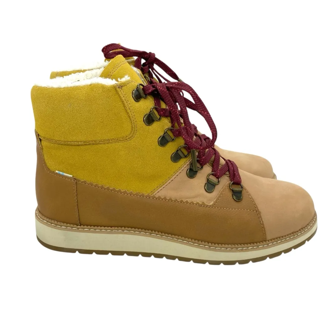 Toms Women’s Mesa Waterproof Hiker Lace up Ankle Boots Nubuck Suede - Image 4