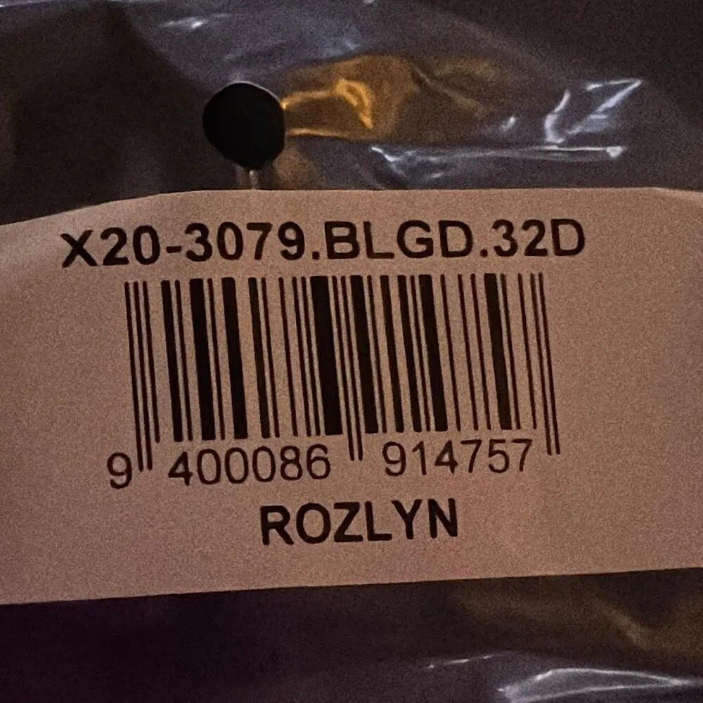 NWT Fredericks of Hollywood SZ 32D Rozlyn Mesh & Stud Black Underwire Bra - Image 5